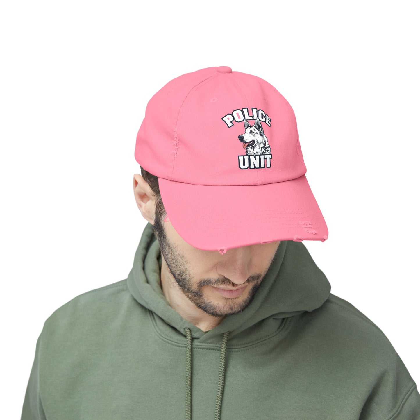 German Shepherd K-9 Police Unit Distressed Cap | Unisex Vintage Hat for Dog Lovers & Police Supporters