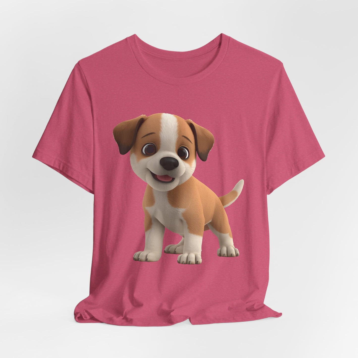 Cute Dog 3D Graphic Tee, Fun Animal Shirt, Dog Lover Gift, Playful Fashion Statement