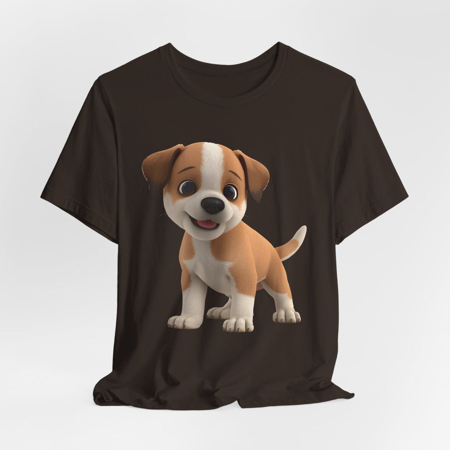 Cute Dog 3D Graphic Tee, Fun Animal Shirt, Dog Lover Gift, Playful Fashion Statement
