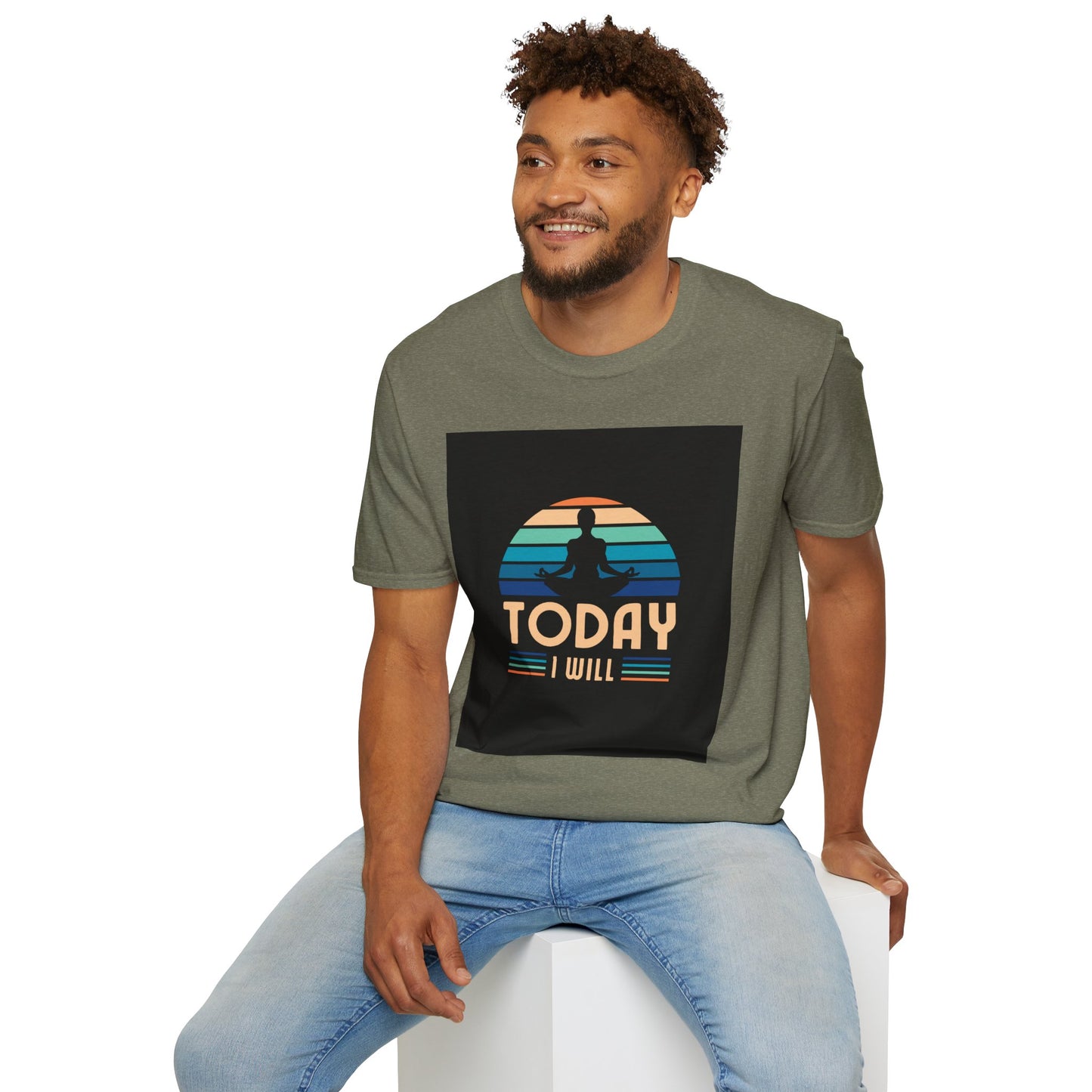 Mindfulness Motivation Unisex T-Shirt, Positive Quote Today I Will Shirt, Inspirational Graphic Tee, Yoga Apparel, Gift for Meditation Lovers