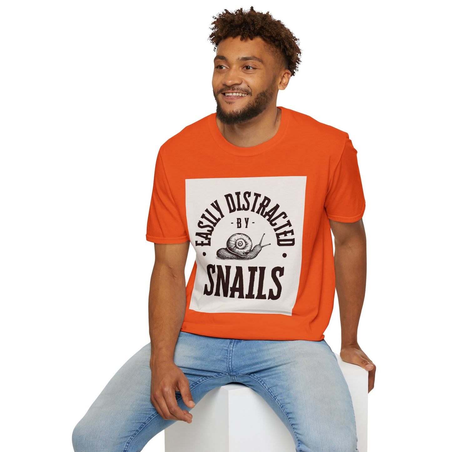 Easily Distracted by Snails Vintage T-Shirt, Funny Snail Tee, Gift for Nature Lovers, Humorous Graphic Shirt, Cute Casual Wear