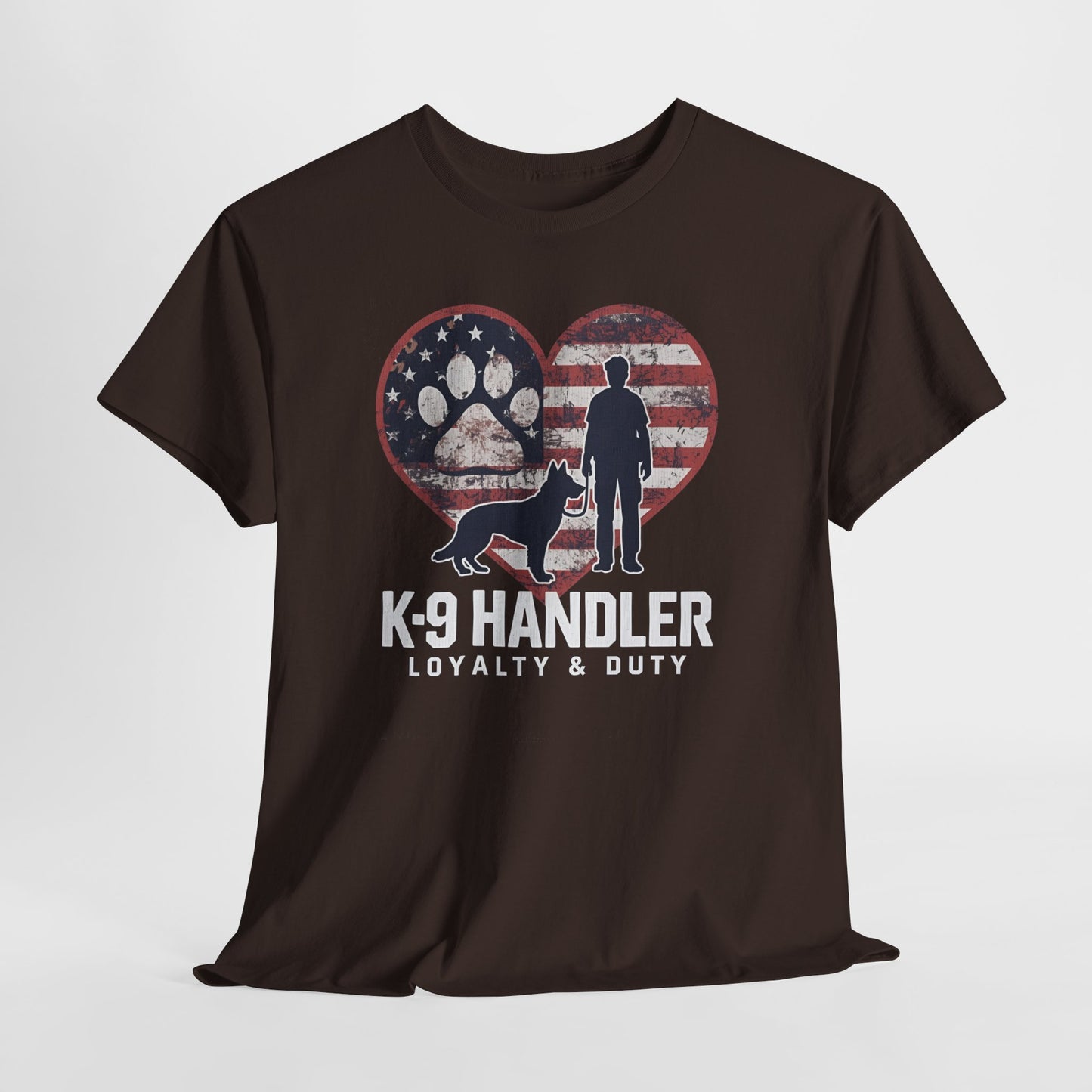 K-9 Handler Heart Tee | Loyalty & Duty T-Shirt | Dog Lover Gift, Police Support Shirt