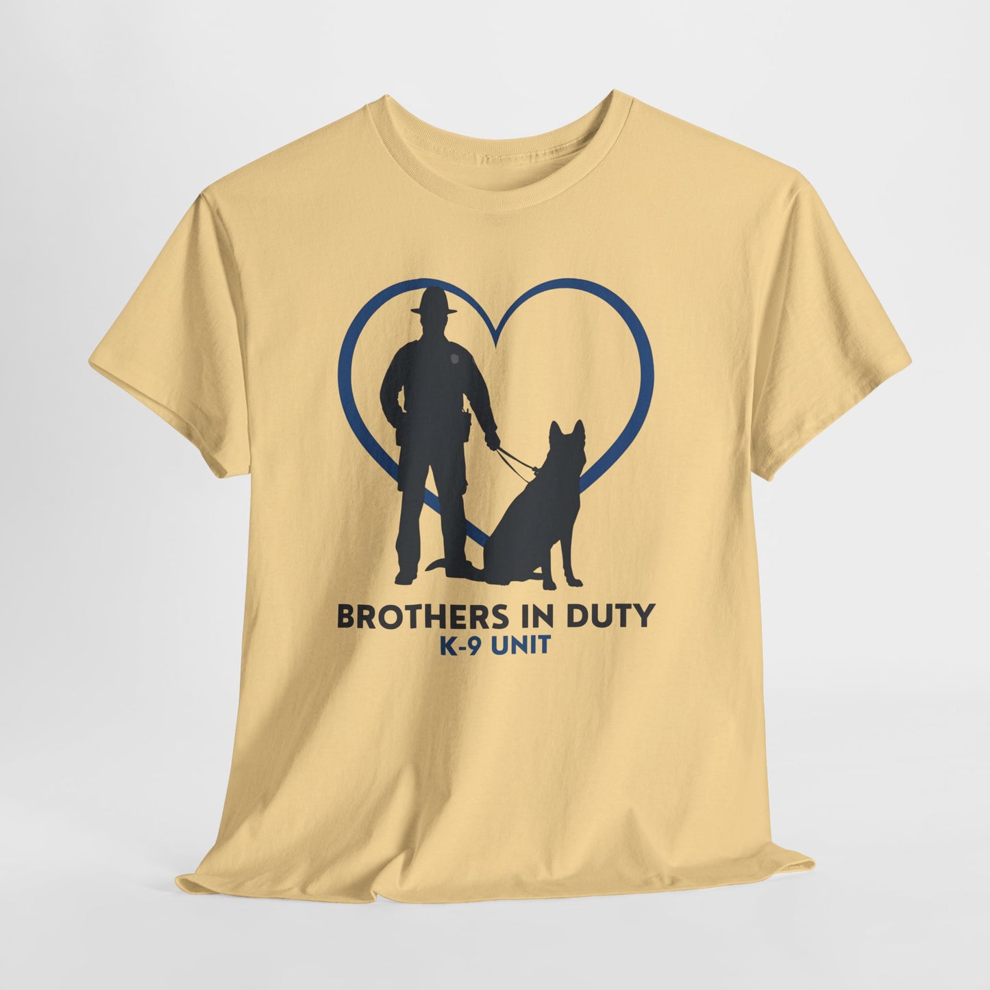 Heartfelt K-9 Unit Tee - Brothers In Duty | Police Officer Gift, Dog Lover Shirt, Law Enforcement Apparel