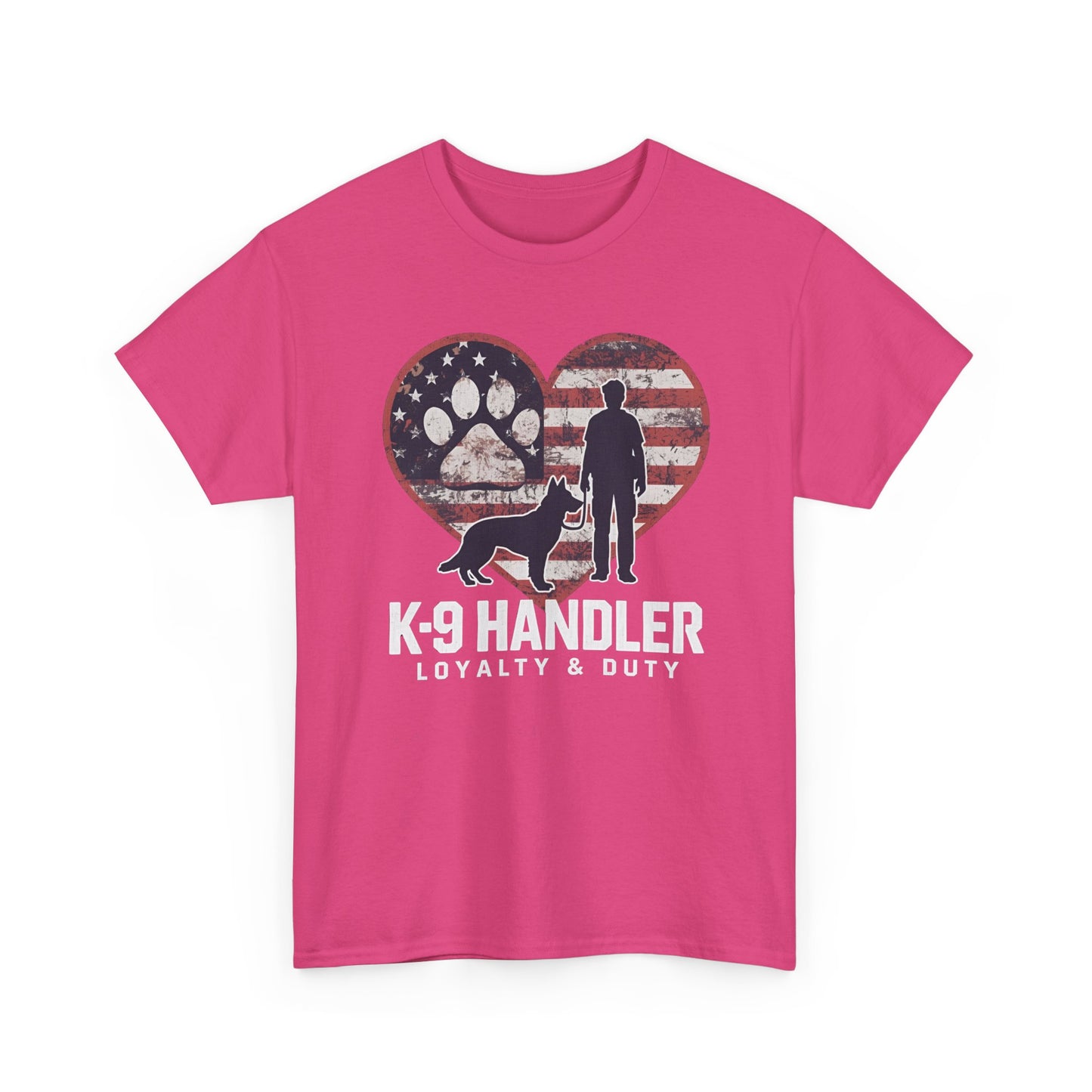 K-9 Handler Heart Tee | Loyalty & Duty T-Shirt | Dog Lover Gift, Police Support Shirt