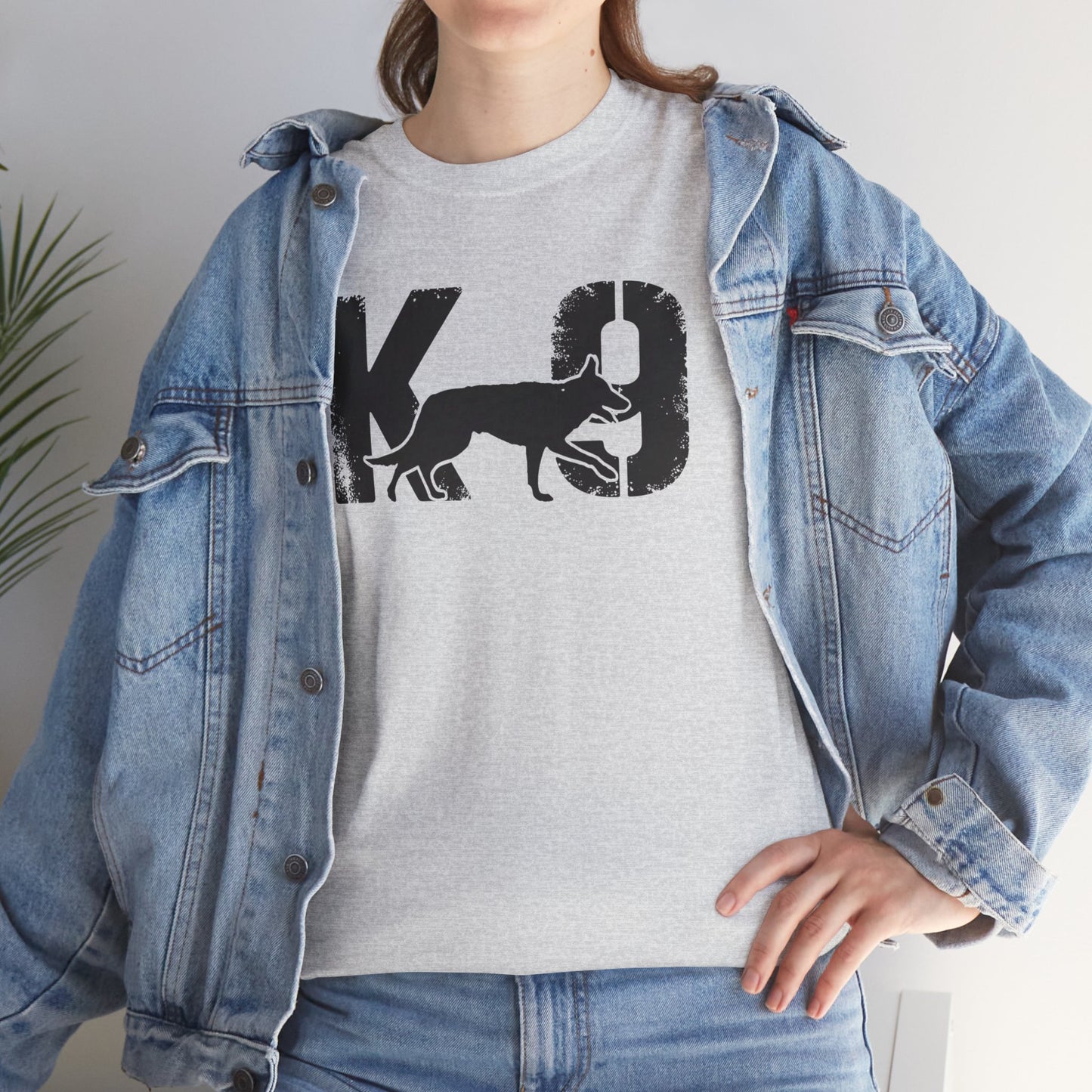 K-9 Dog Lover's Unisex Heavy Cotton Tee | T-Shirt for K-9 Handler | Dog Between K and 9 Design