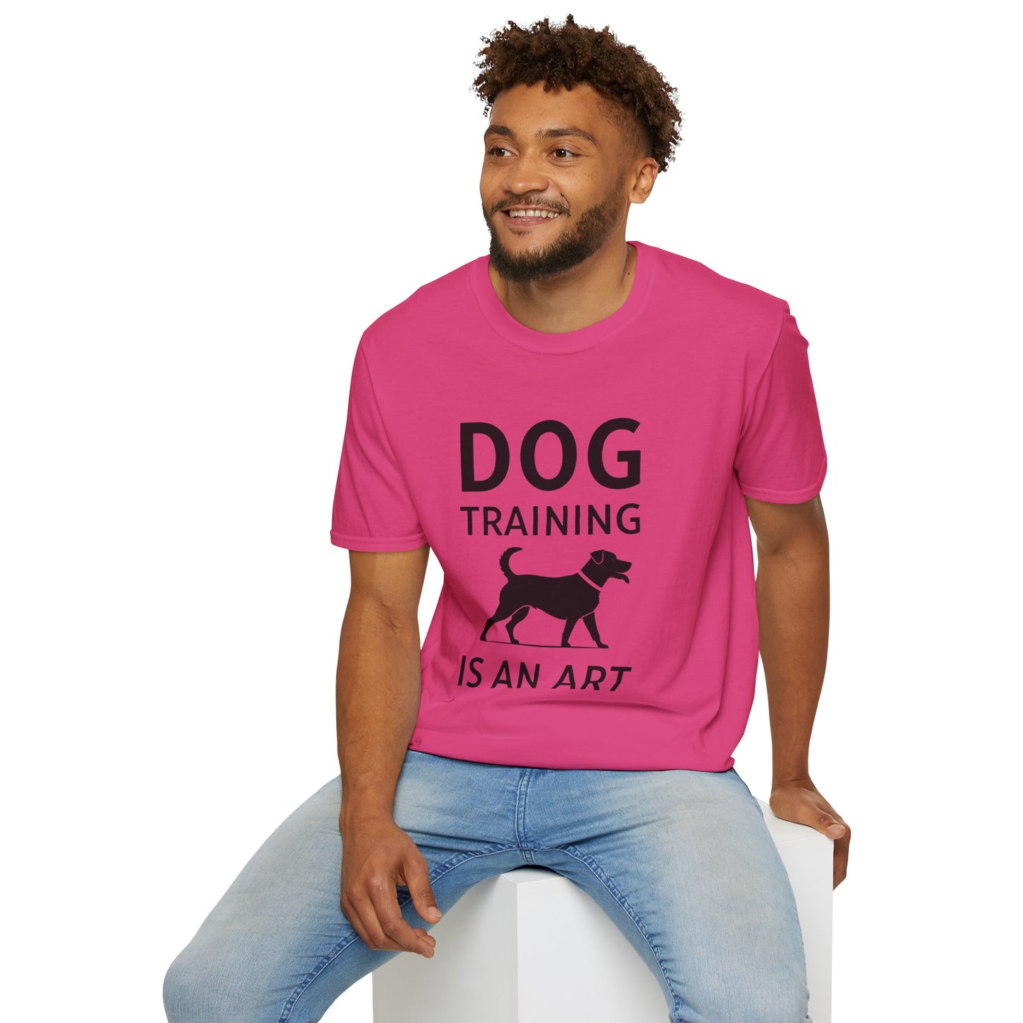 Dog Training is an Art Unisex Softstyle T-Shirt, Dog Lover Gift, Pet Training Apparel, Dog Owner Tee, Casual Wear, Gift for Dog Trainers