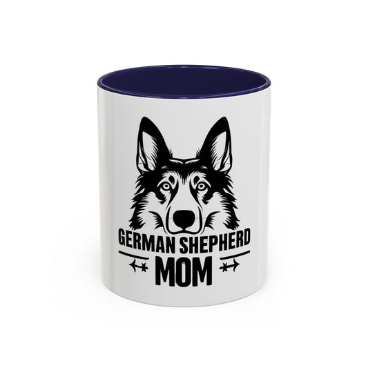 German Shepherd Mom Accent Mug - Perfect Gift for Dog Lovers, Pet Owners, Birthdays, Mother's Day, Coffee Lovers