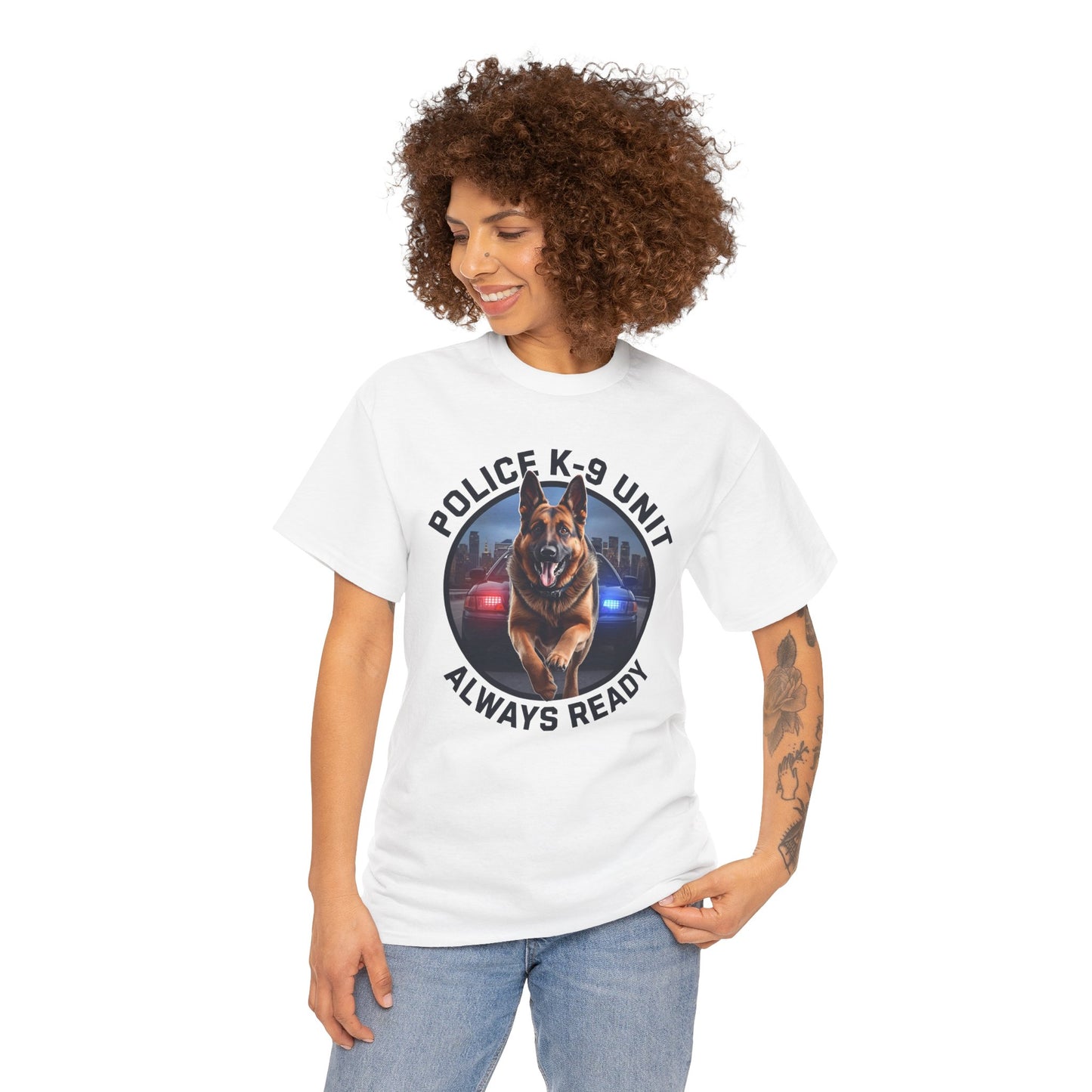Police K-9 Unit Tee, Always Ready Graphic Tee, Dog Lover Gift, Police Support Shirt, Police Dog Merchandise