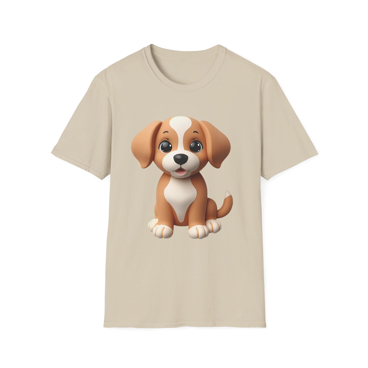 Adorable Puppy 3D Graphic T-Shirt for Dog Lovers, Cute Pet Shirt