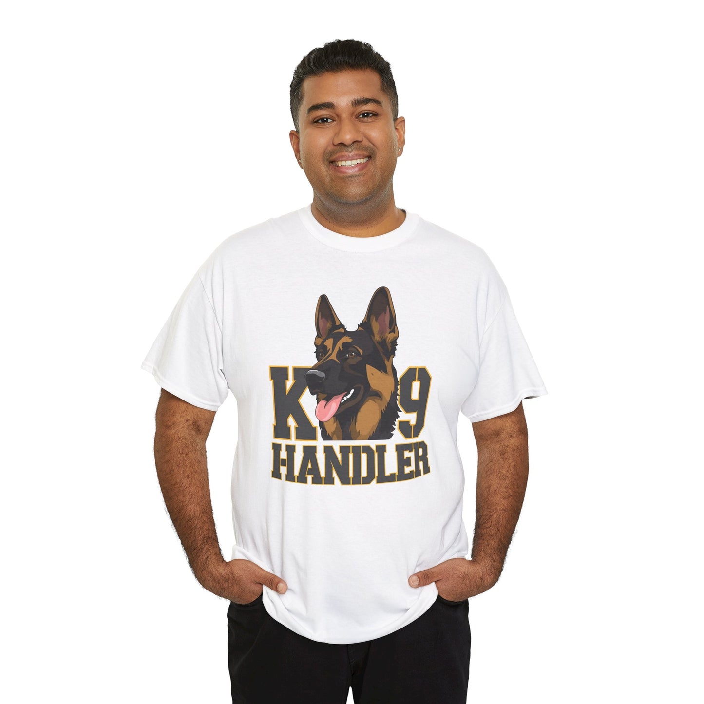 German Shepherd K9 Handler Tee, Perfect for Dog Lovers, Gift for Pet Owners, Unisex Cotton T-Shirt