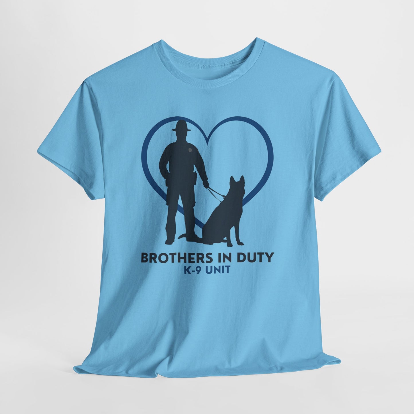 Heartfelt K-9 Unit Tee - Brothers In Duty | Police Officer Gift, Dog Lover Shirt, Law Enforcement Apparel