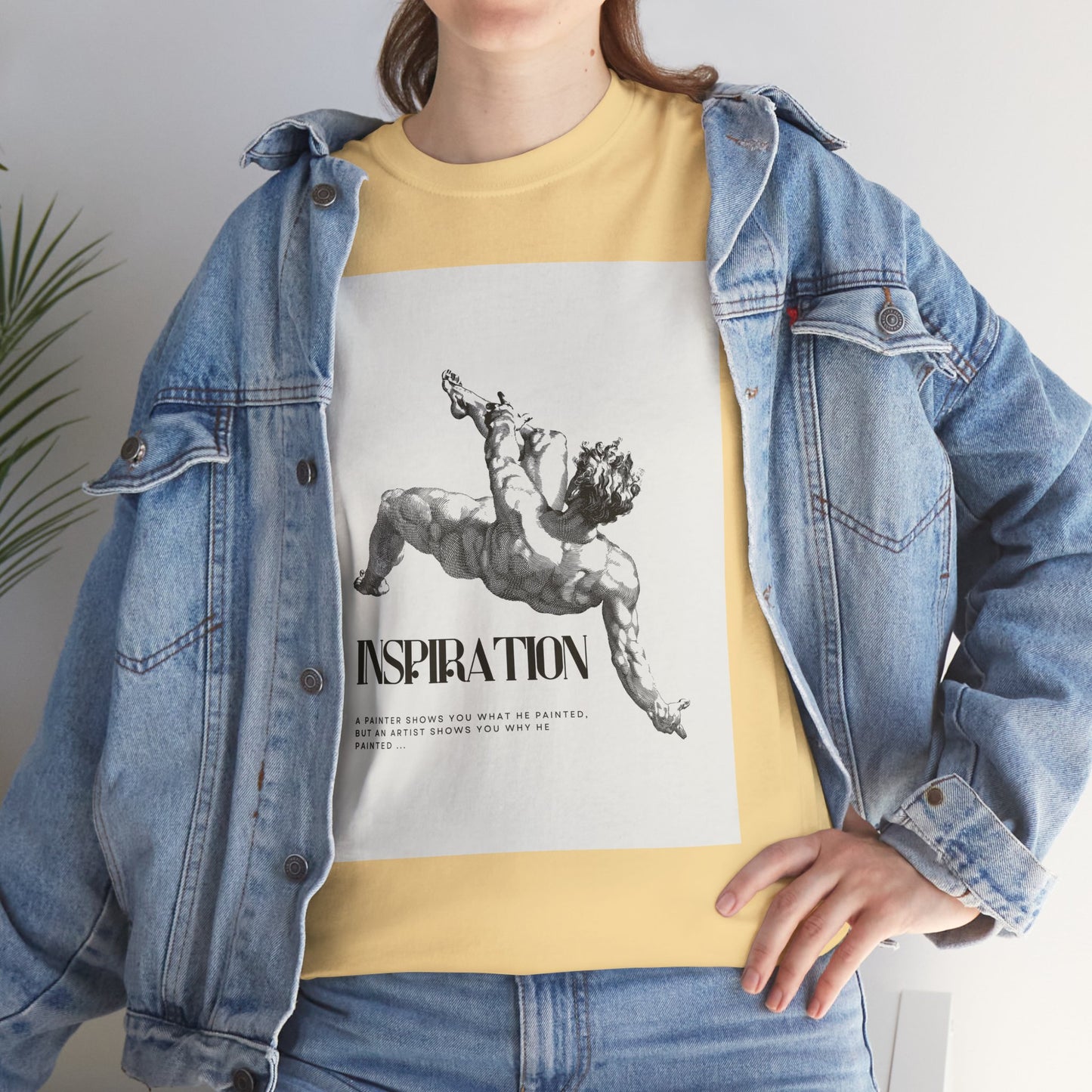 Inspiration Unisex Heavy Cotton Tee, Motivational Shirt, Gift for Artists, Casual Wear, Quote T-Shirt, Birthday Gift