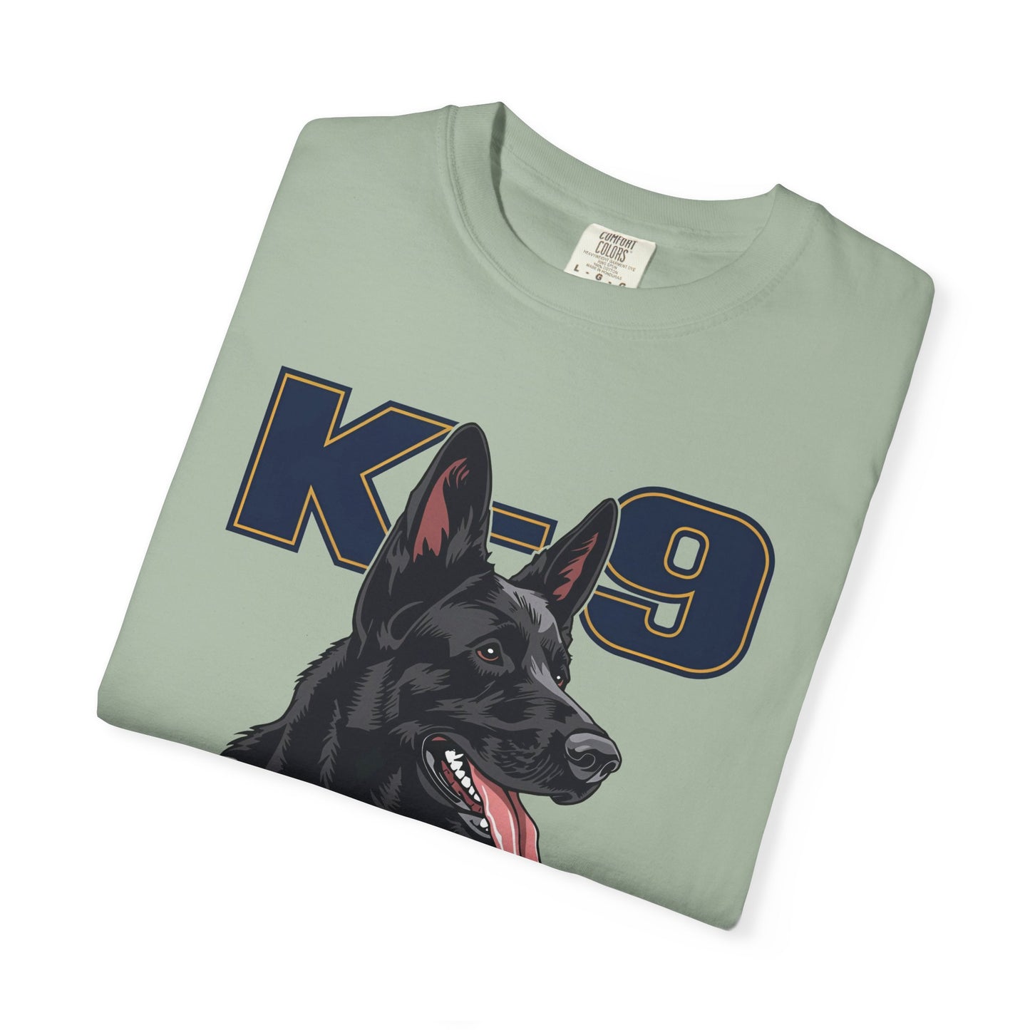 Black German Shepherd K-9 Handler T-Shirt, Garment-Dyed Unisex Tee for Dog Lovers