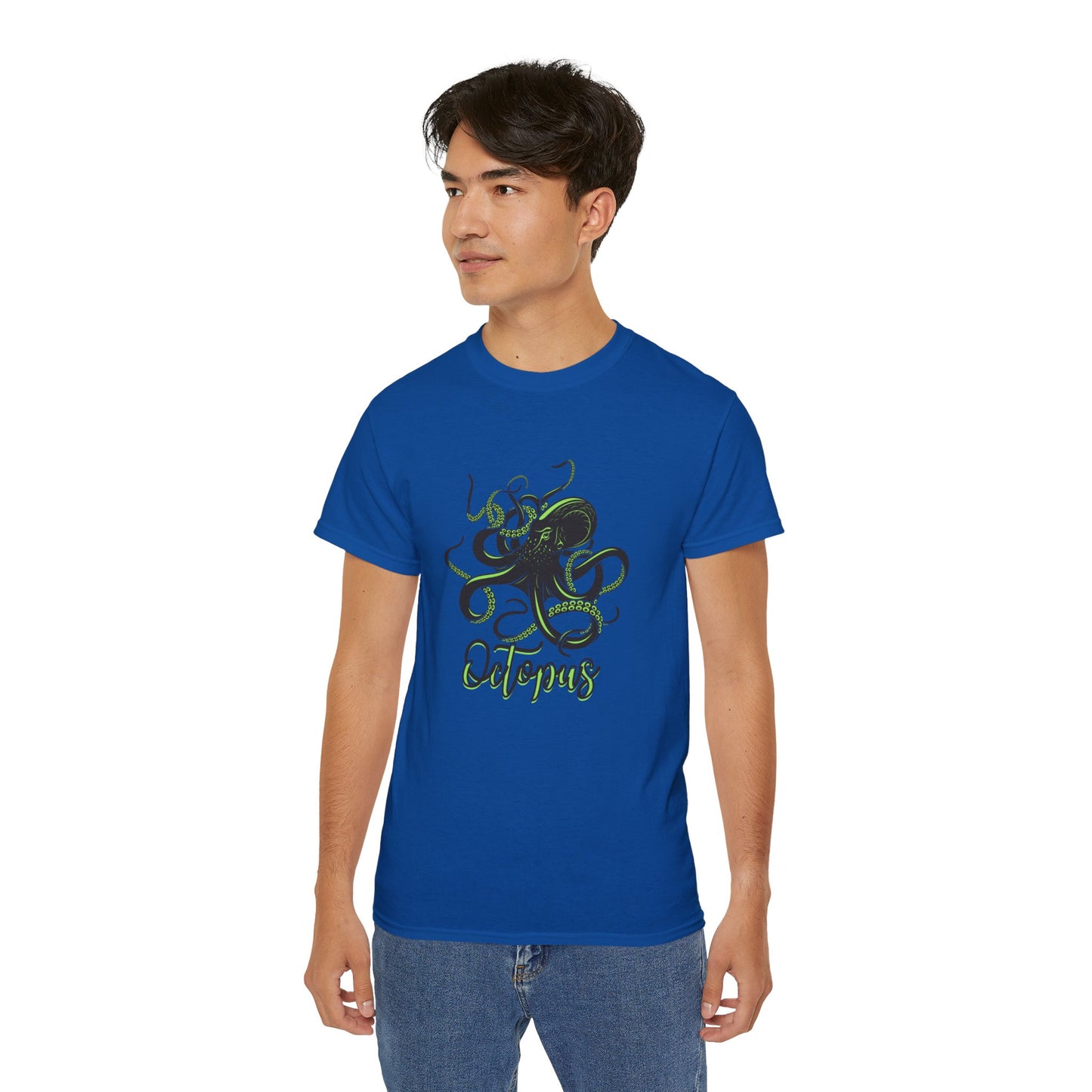 Octopus Graphic Unisex Tee, Ocean Lover T-Shirt, Marine Life Shirt, Gift for Sea Enthusiasts, Sea Creature Apparel, Beach Day Outfit