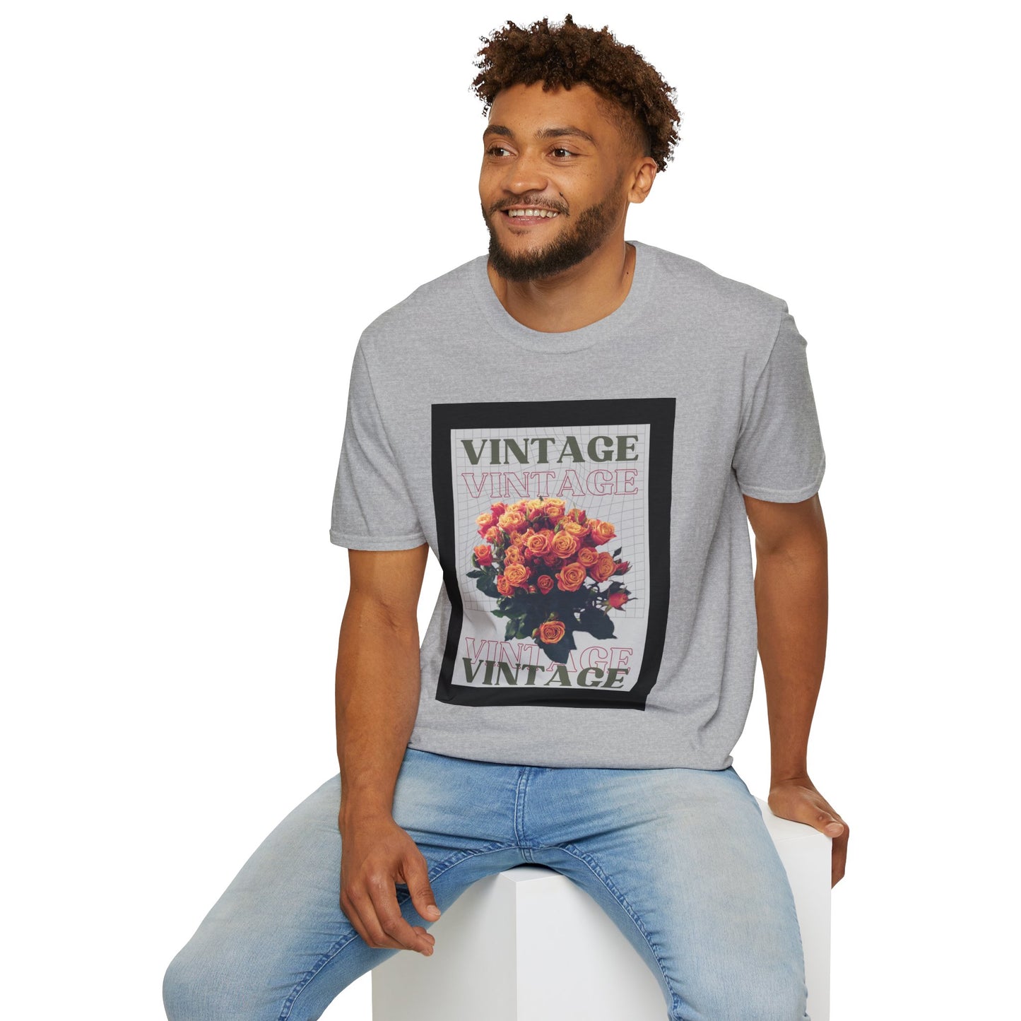 Vintage Floral Graphic Unisex T-Shirt, Retro Tee, Casual Wear, Gift for Her, Vintage Aesthetic, Flower Print Shirt