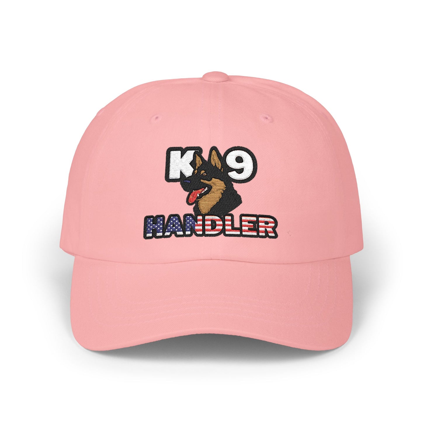 Embroidered K9 Handler Classic Dad Cap Featuring a German Shepherd