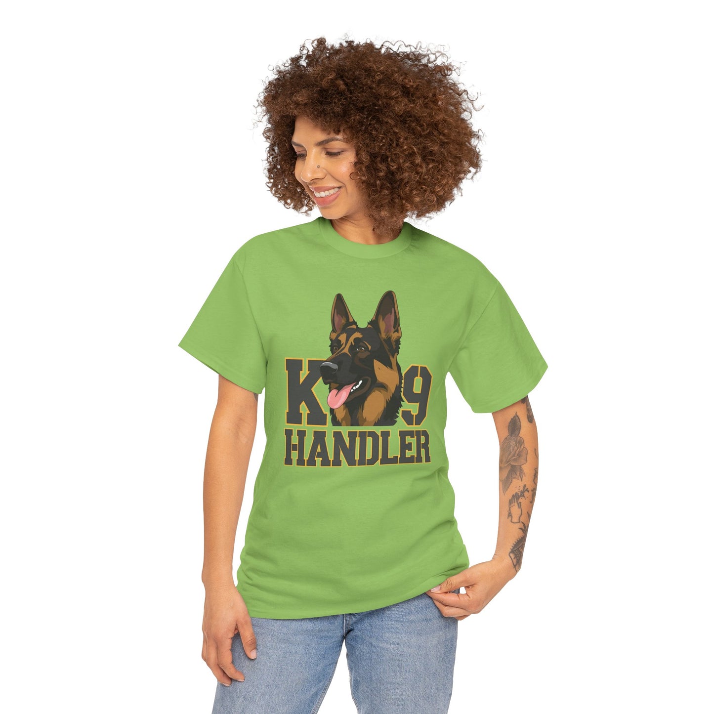 German Shepherd K9 Handler Tee, Perfect for Dog Lovers, Gift for Pet Owners, Unisex Cotton T-Shirt
