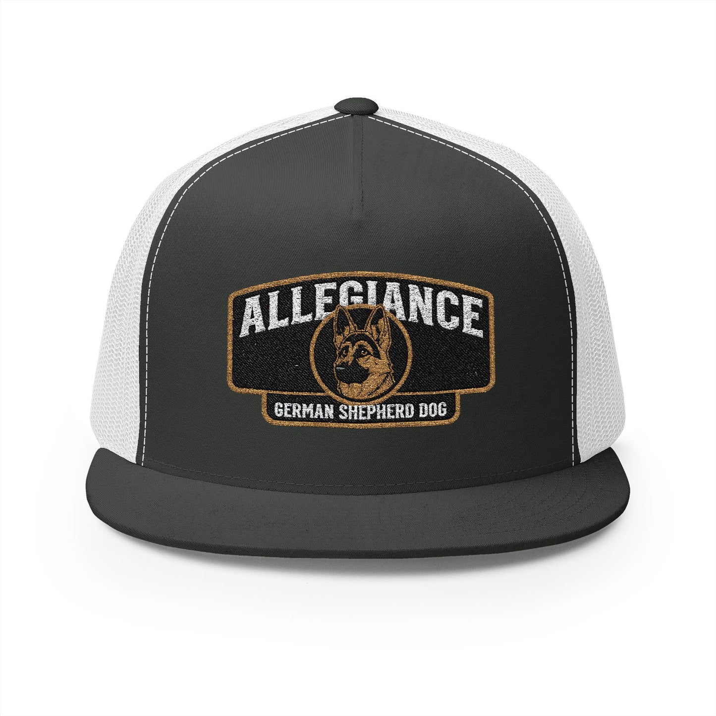 German Shepherd Embroidered 5 Panel Trucker Cap | Allegiance | Perfect Gift for Dog Lovers