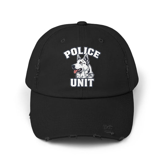 German Shepherd K-9 Police Unit Distressed Cap | Unisex Vintage Hat for Dog Lovers & Police Supporters