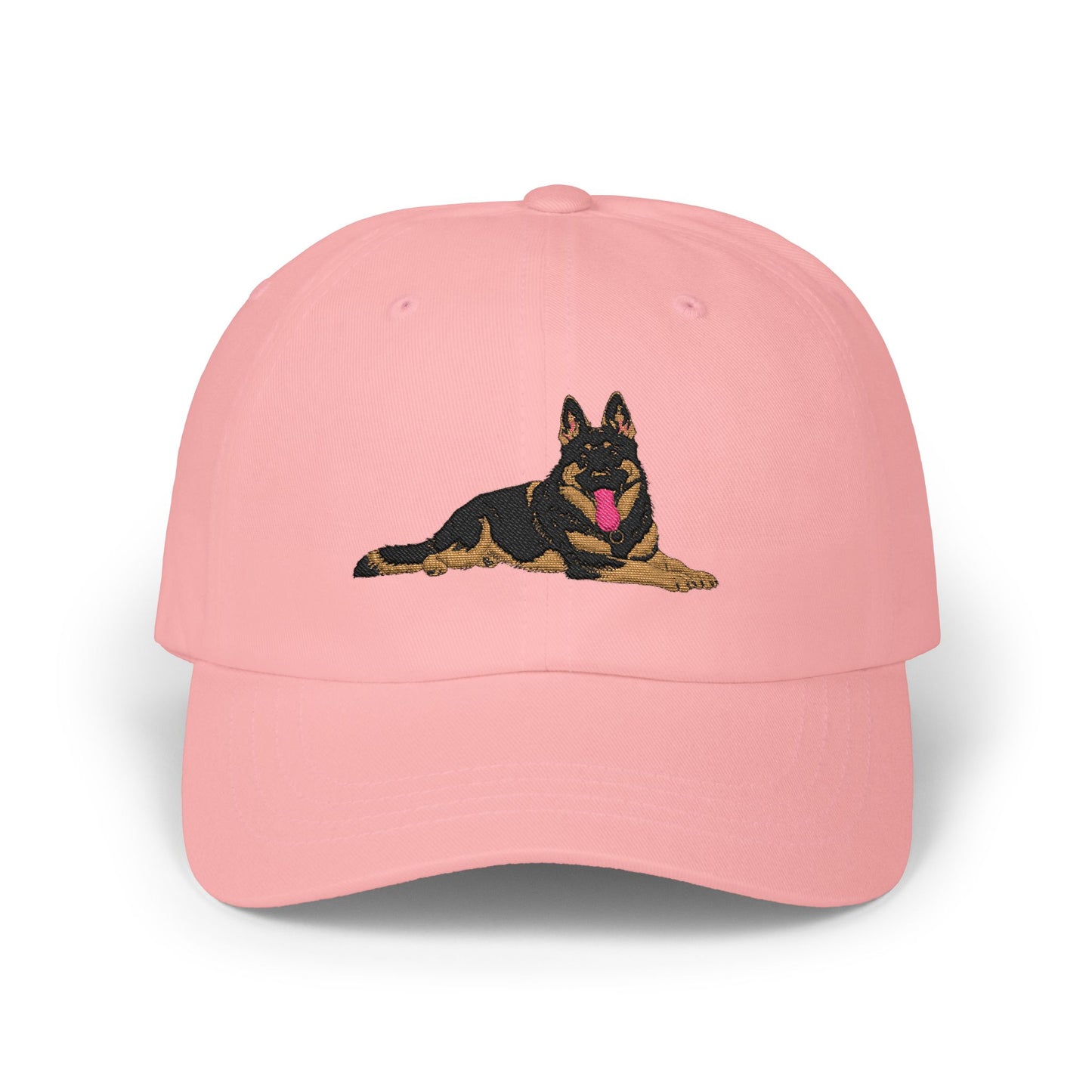 Classic Dad Cap Featuring a Giant Old Fashioned Working Line German Shepherd Embroidered Design