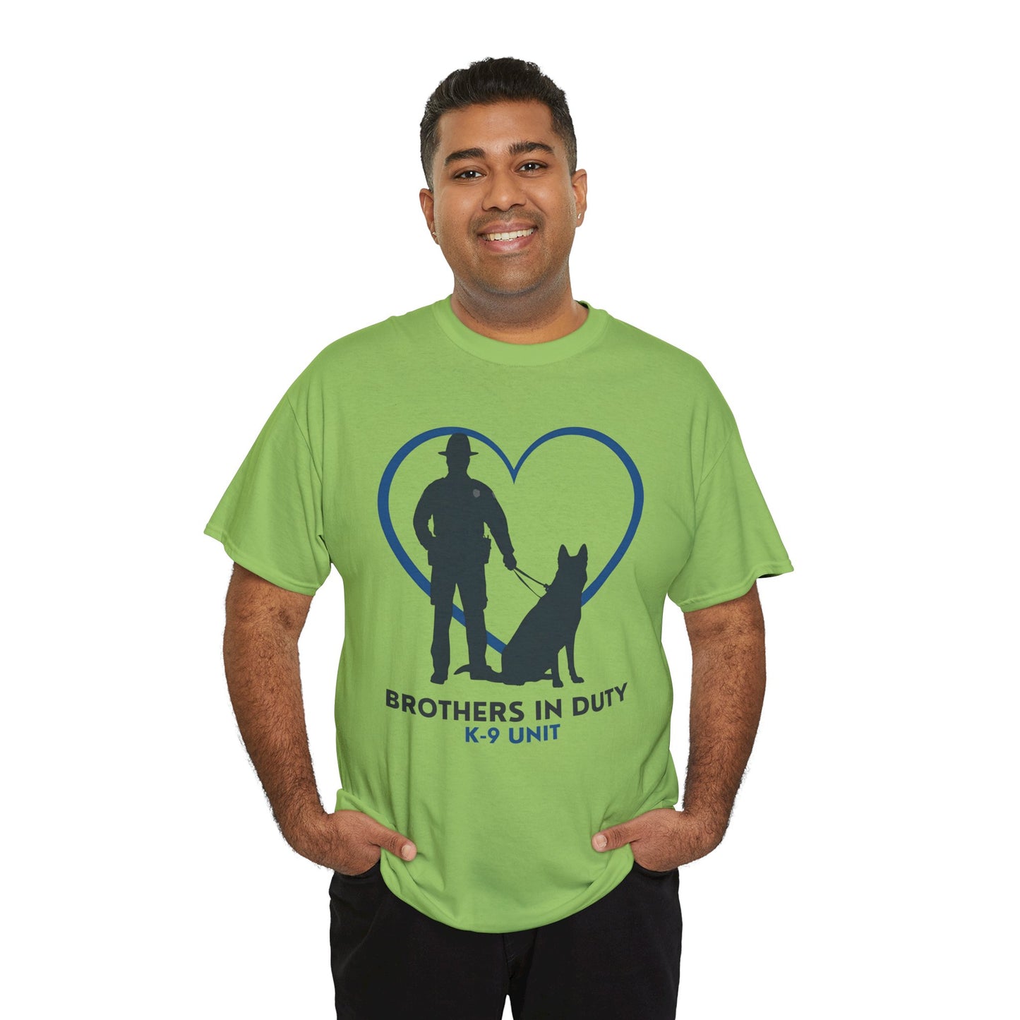 Heartfelt K-9 Unit Tee - Brothers In Duty | Police Officer Gift, Dog Lover Shirt, Law Enforcement Apparel