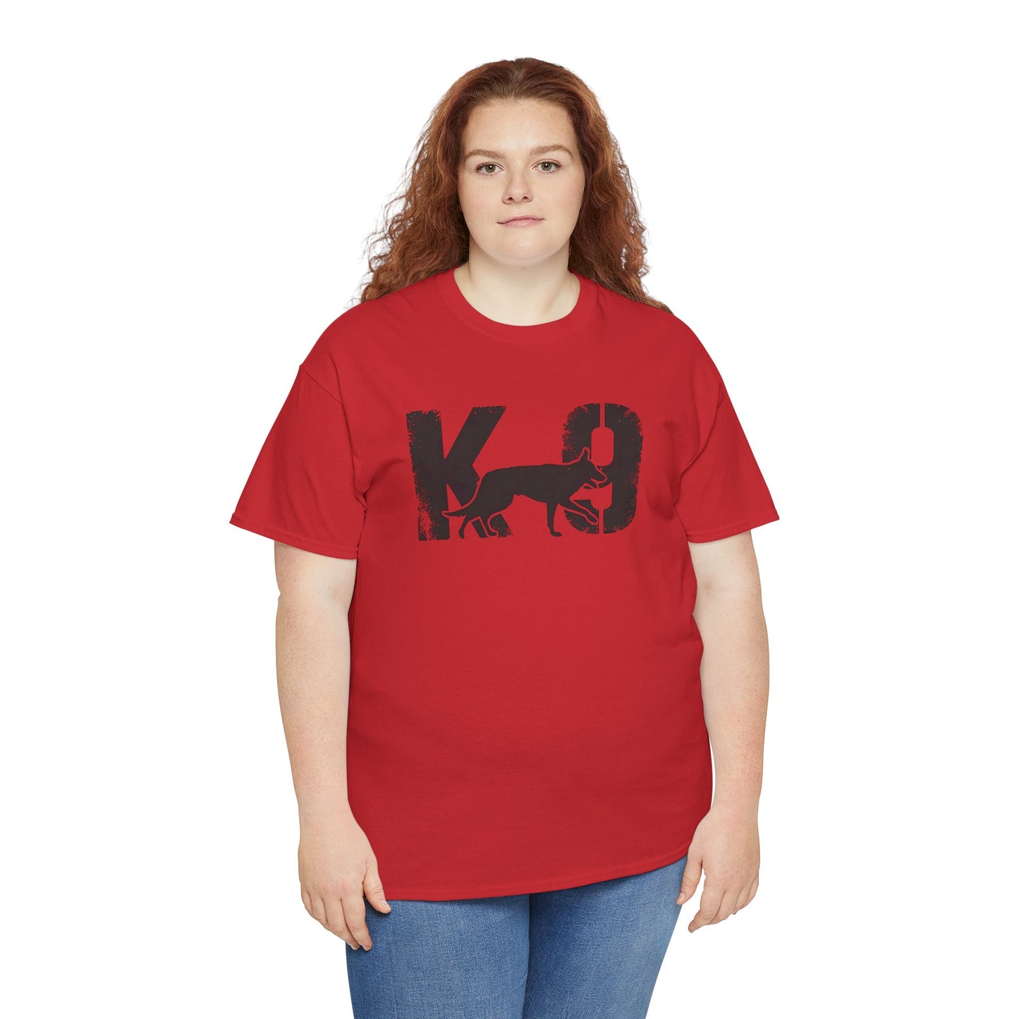 K-9 Dog Lover's Unisex Heavy Cotton Tee | T-Shirt for K-9 Handler | Dog Between K and 9 Design
