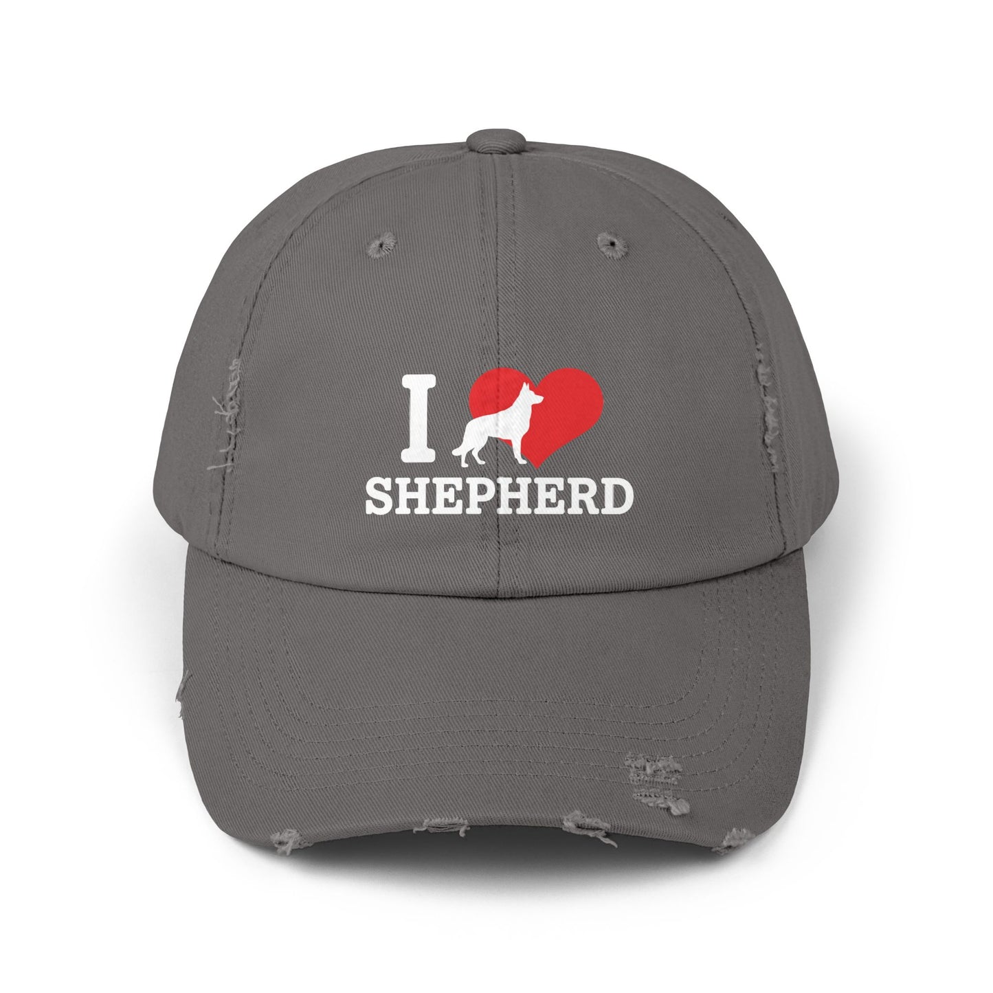 I Love German Shepherd Distressed Cap - Dog Lovers Gift