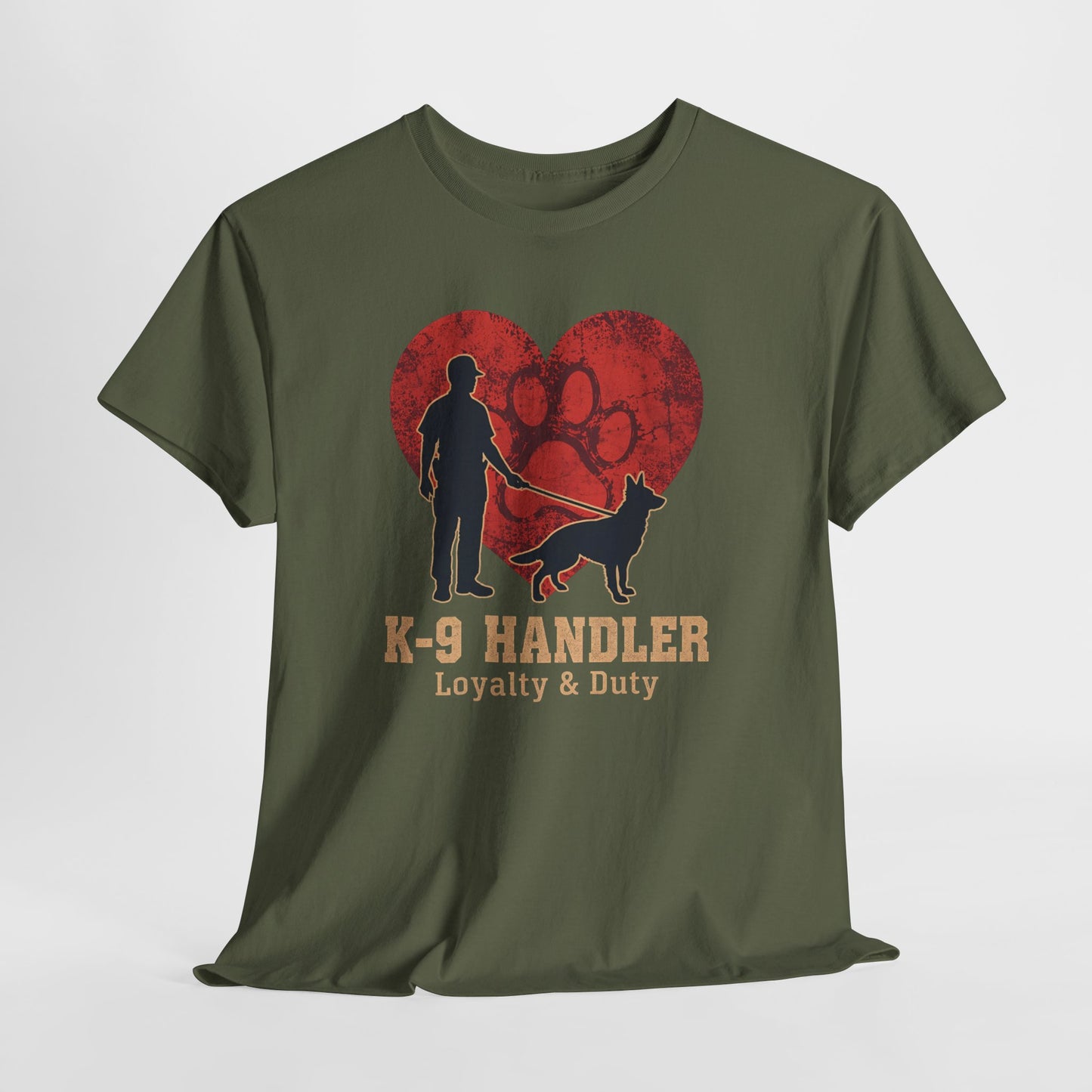 K-9 Handler Heart Tee - Loyalty & Duty, Dog Lover Gift, Pet Owner Apparel