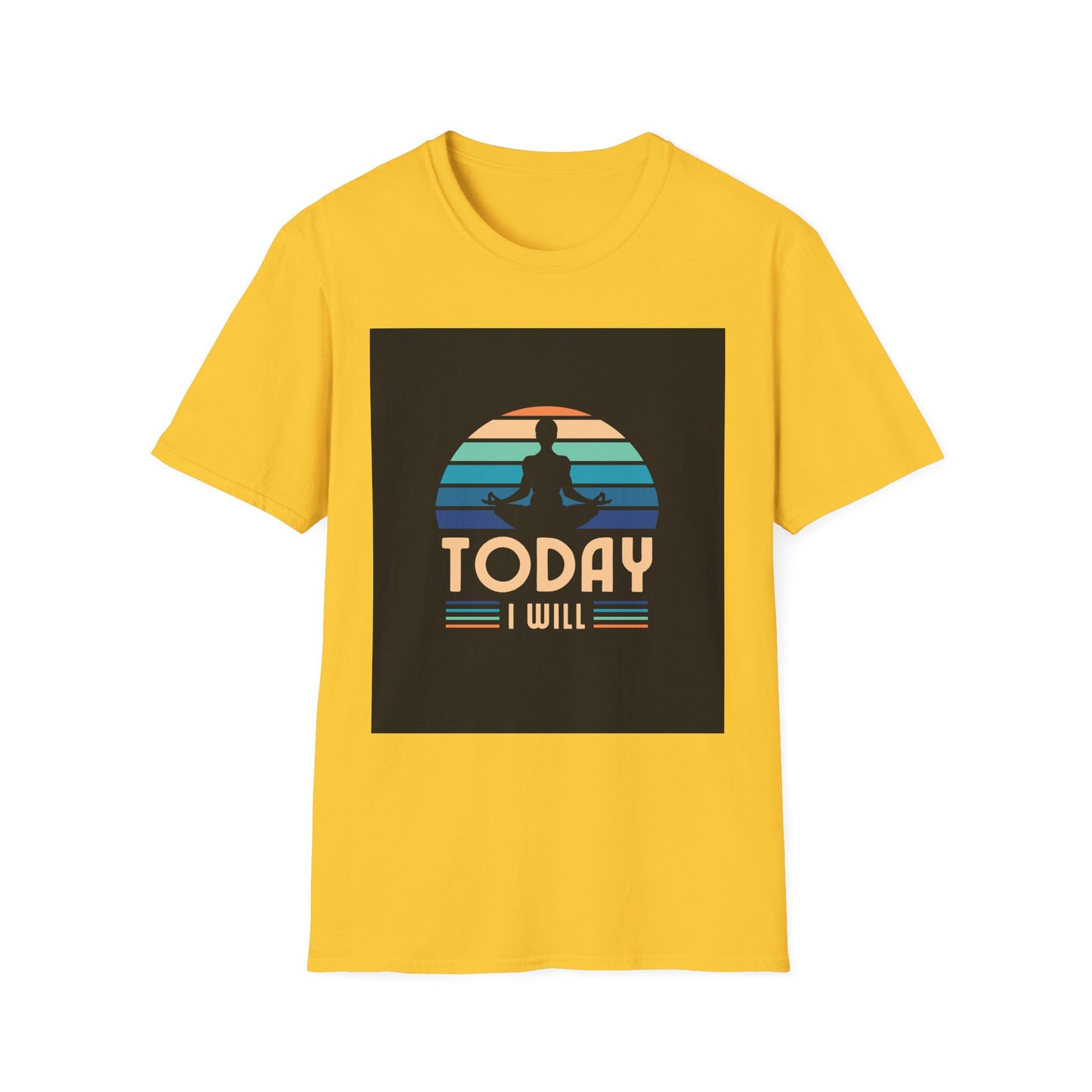 Mindfulness Motivation Unisex T-Shirt, Positive Quote Today I Will Shirt, Inspirational Graphic Tee, Yoga Apparel, Gift for Meditation Lovers