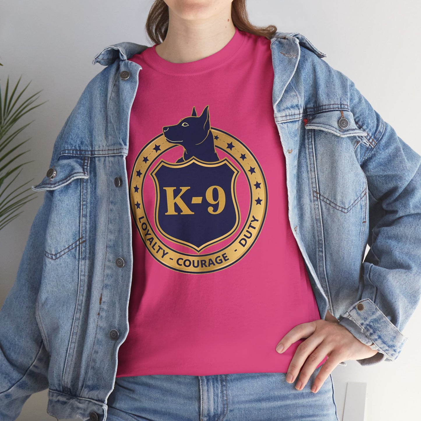 K-9 Police Unisex Heavy Cotton Tee - Loyalty Courage Duty | Dog Lover Gift, Law Enforcement Apparel, Dog Training Shirt