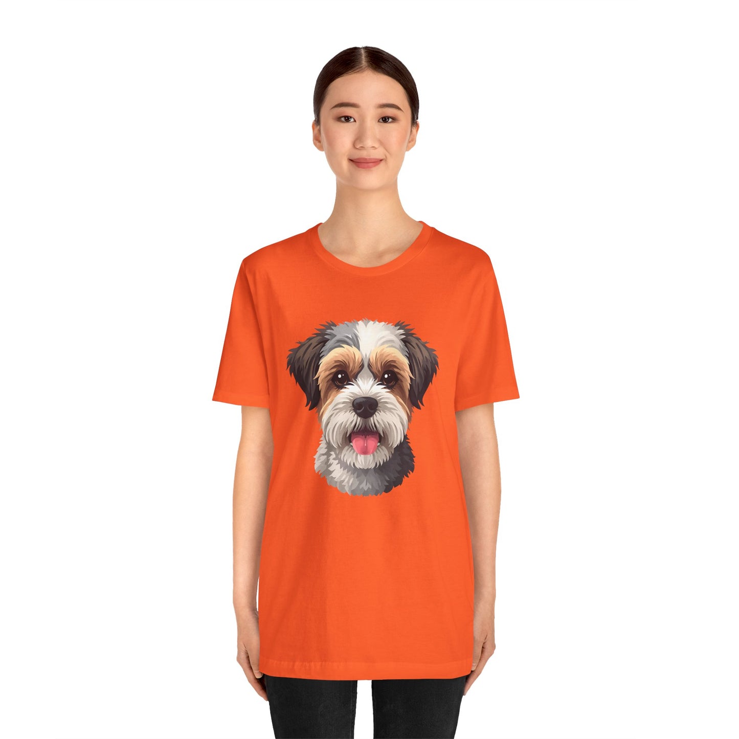 Unisex Dog Lover T-Shirt Featuring a 3D Design of Cute Fluffy Bichon Frise Mix | Gift for Dog Owners