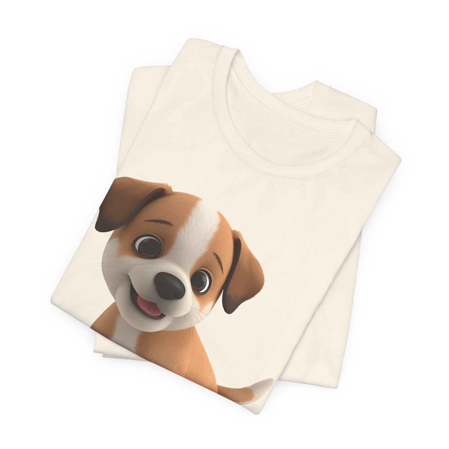 Cute Dog 3D Graphic Tee, Fun Animal Shirt, Dog Lover Gift, Playful Fashion Statement