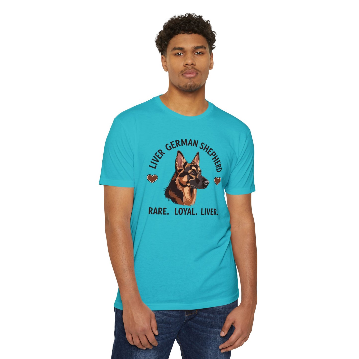 Liver German Shepherd T-Shirt - Rare Loyal Liver, Dog Lover Gift, Unisex Pet Tee, Animal Lover Apparel, Perfect for Birthdays and Dog Shows