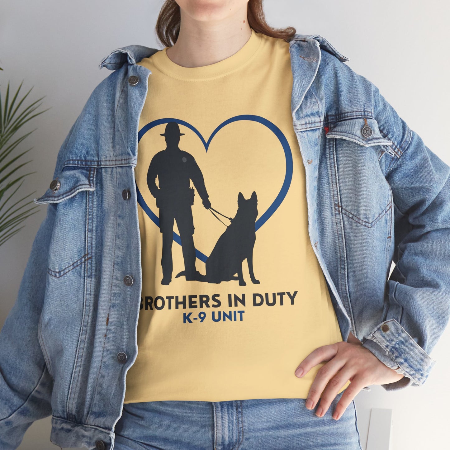 Heartfelt K-9 Unit Tee - Brothers In Duty | Police Officer Gift, Dog Lover Shirt, Law Enforcement Apparel
