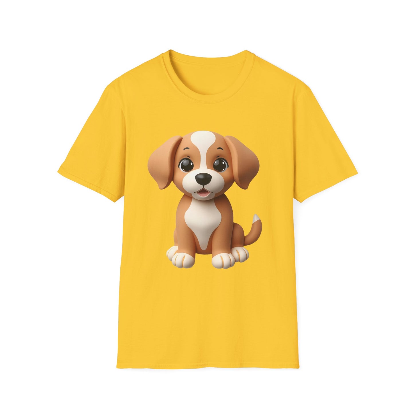 Adorable Puppy 3D Graphic T-Shirt for Dog Lovers, Cute Pet Shirt