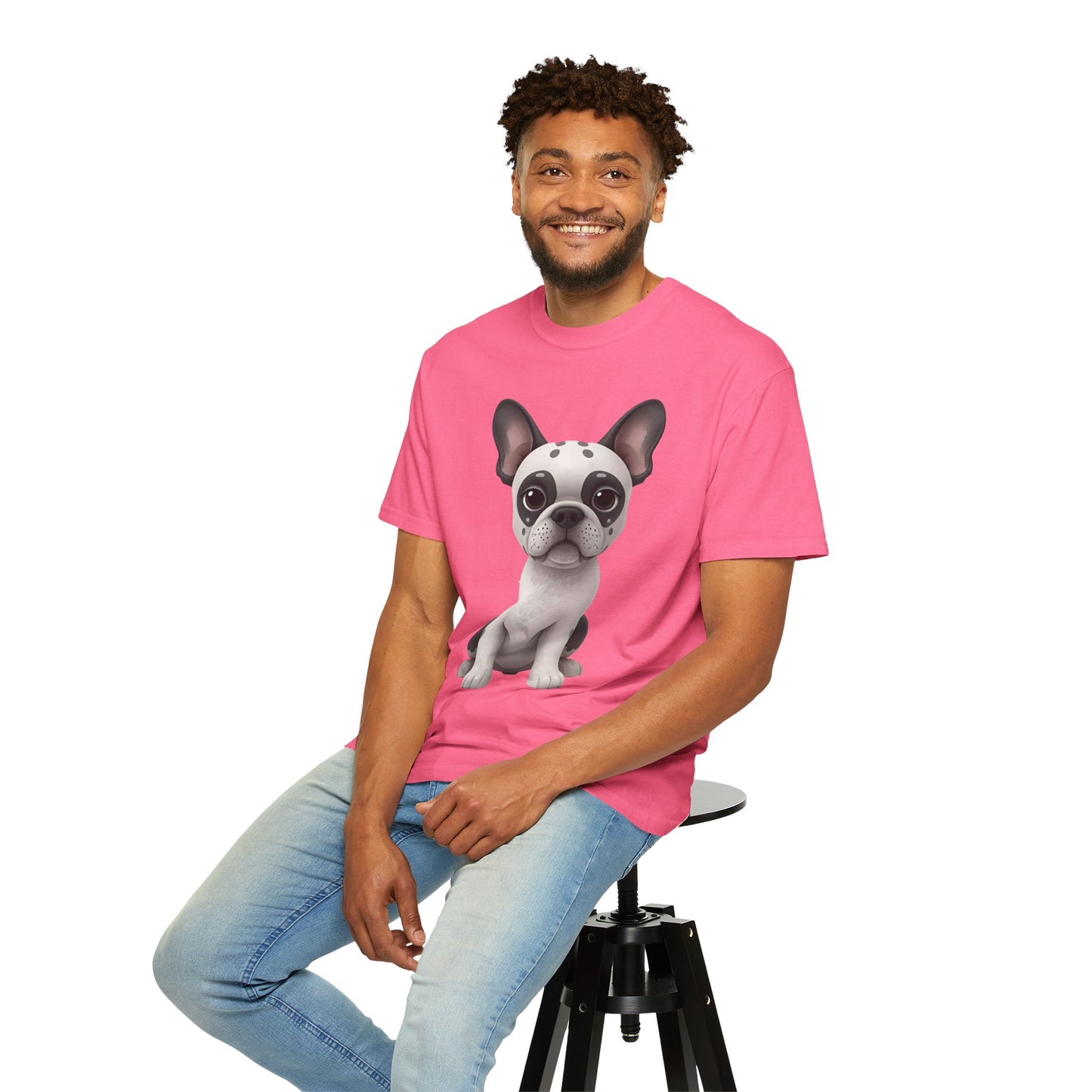 Cute 3D Design French Bulldog Unisex T-shirt, Animal Lover Gift