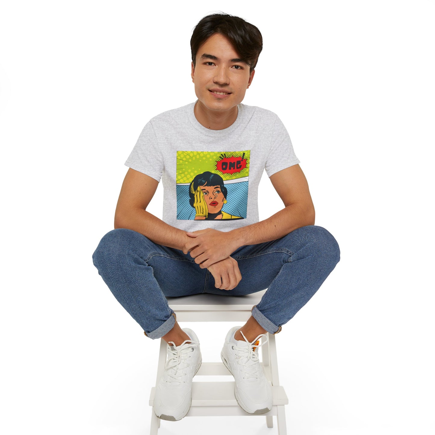 OMG Graphic Unisex Tee | Retro Pop Art T-Shirt, Gift for Trendsetters, Casual Wear, Comic Style, Fun Statement Top
