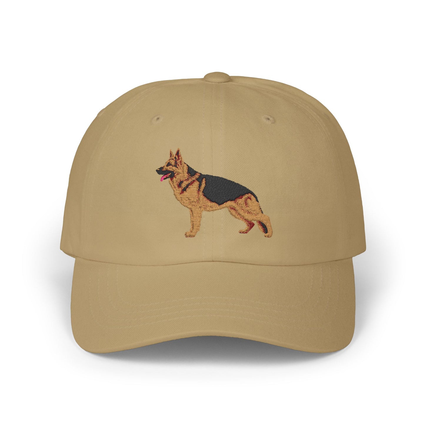 Embroidered Dog Dad Cap - German Shepherd Standing in a Show Stance