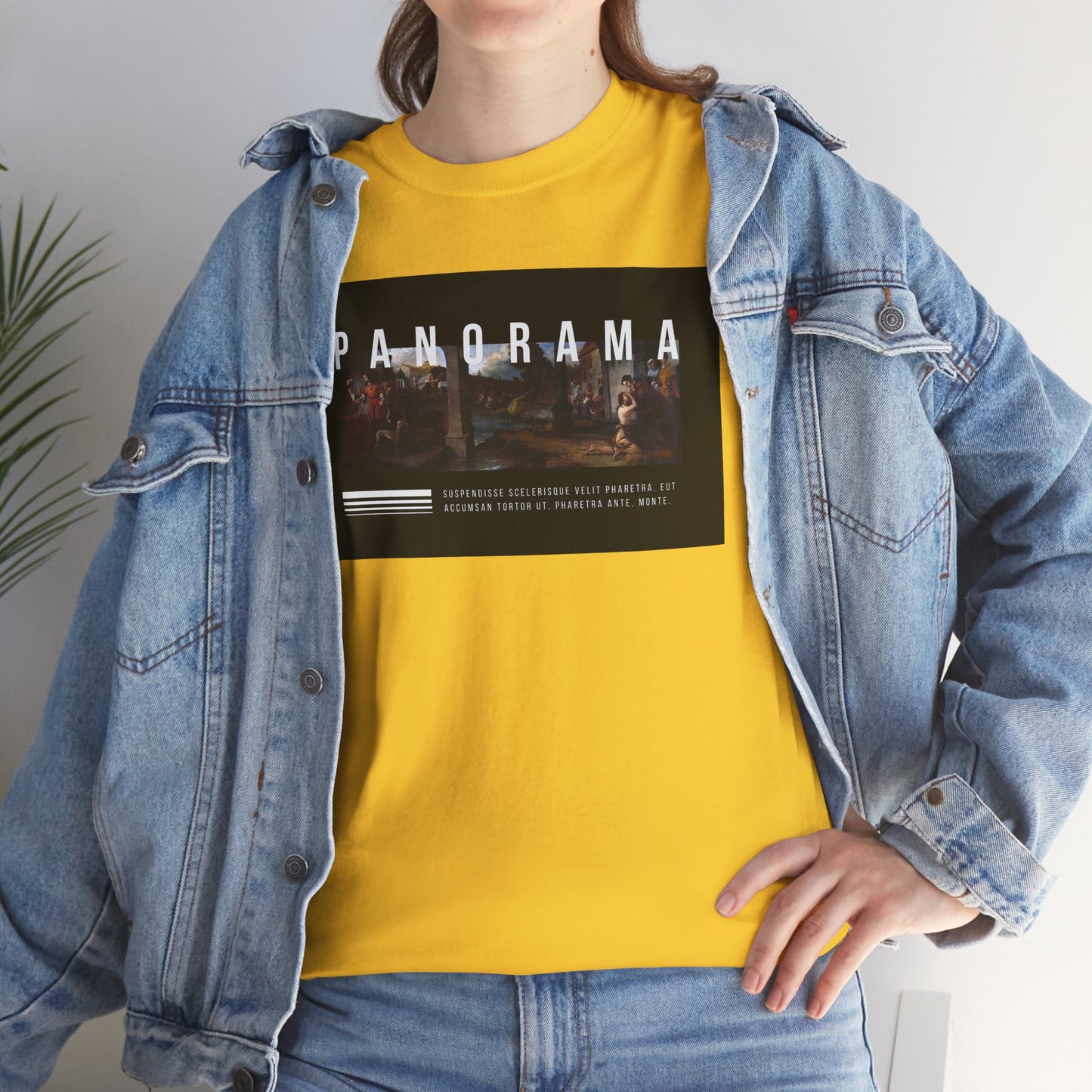 Panorama Unisex Heavy Cotton Tee | Comfortable Everyday Wear, Graphic Tee, Casual Style, Gift for Him/Her, Summer Vibes