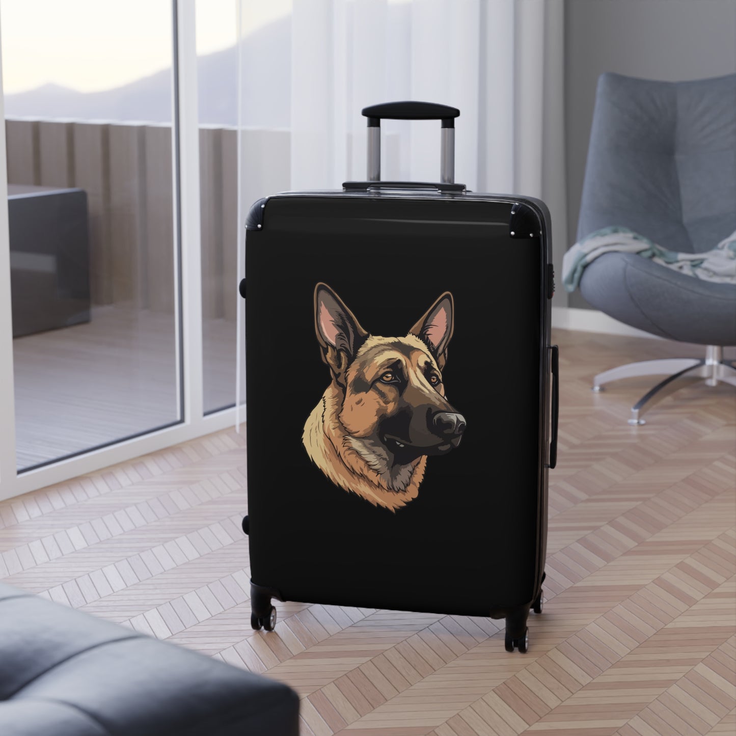 German Shepherd Art Carry-On Suitcase - Stylish Pet Lover Travel Luggage
