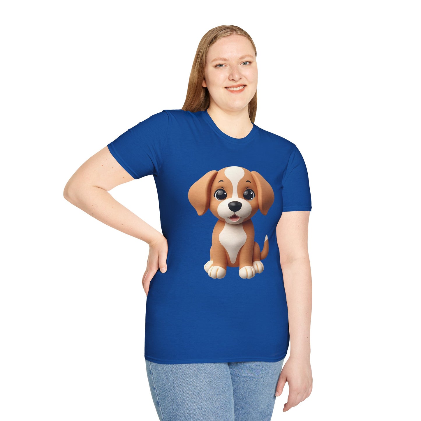Adorable Puppy 3D Graphic T-Shirt for Dog Lovers, Cute Pet Shirt