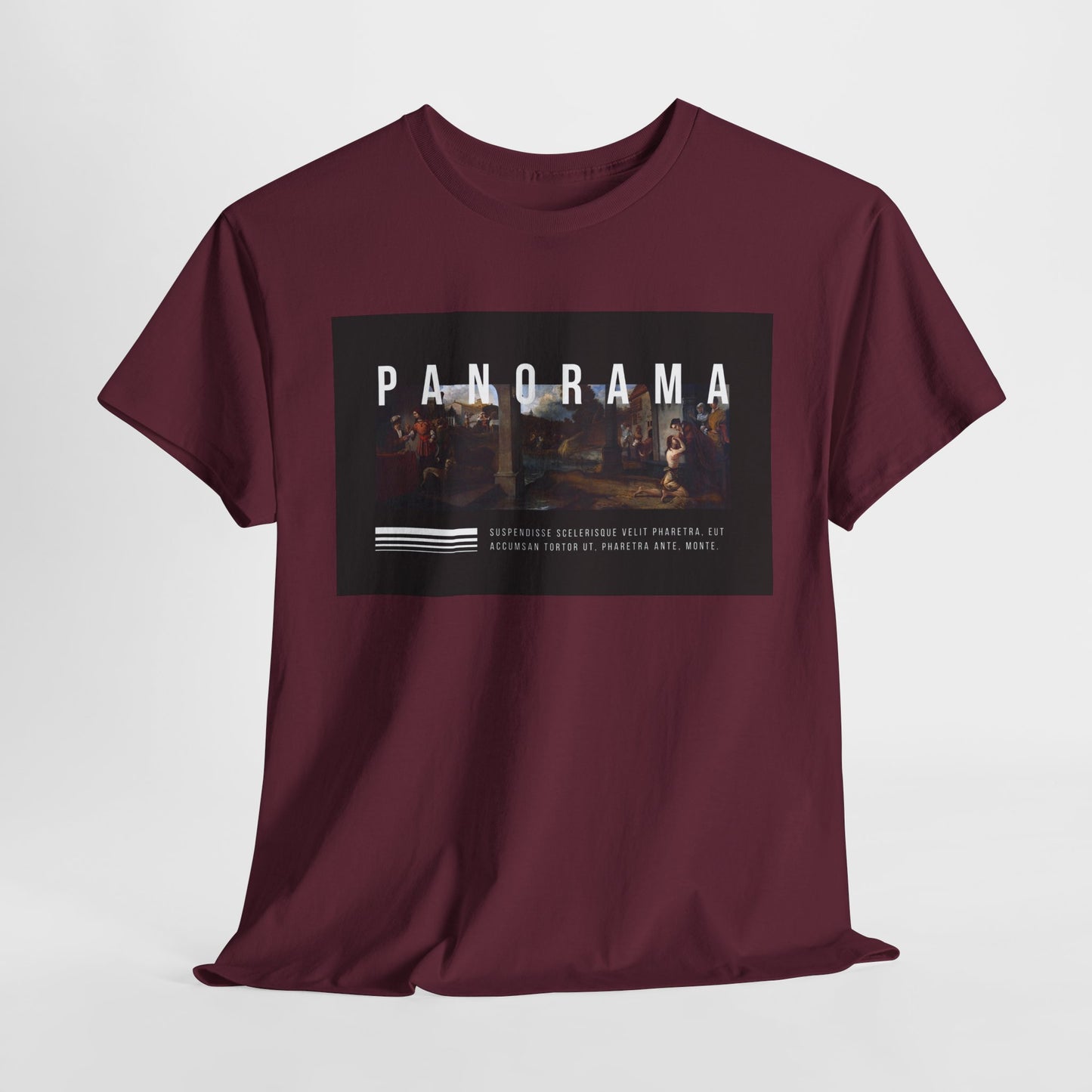 Panorama Unisex Heavy Cotton Tee | Comfortable Everyday Wear, Graphic Tee, Casual Style, Gift for Him/Her, Summer Vibes