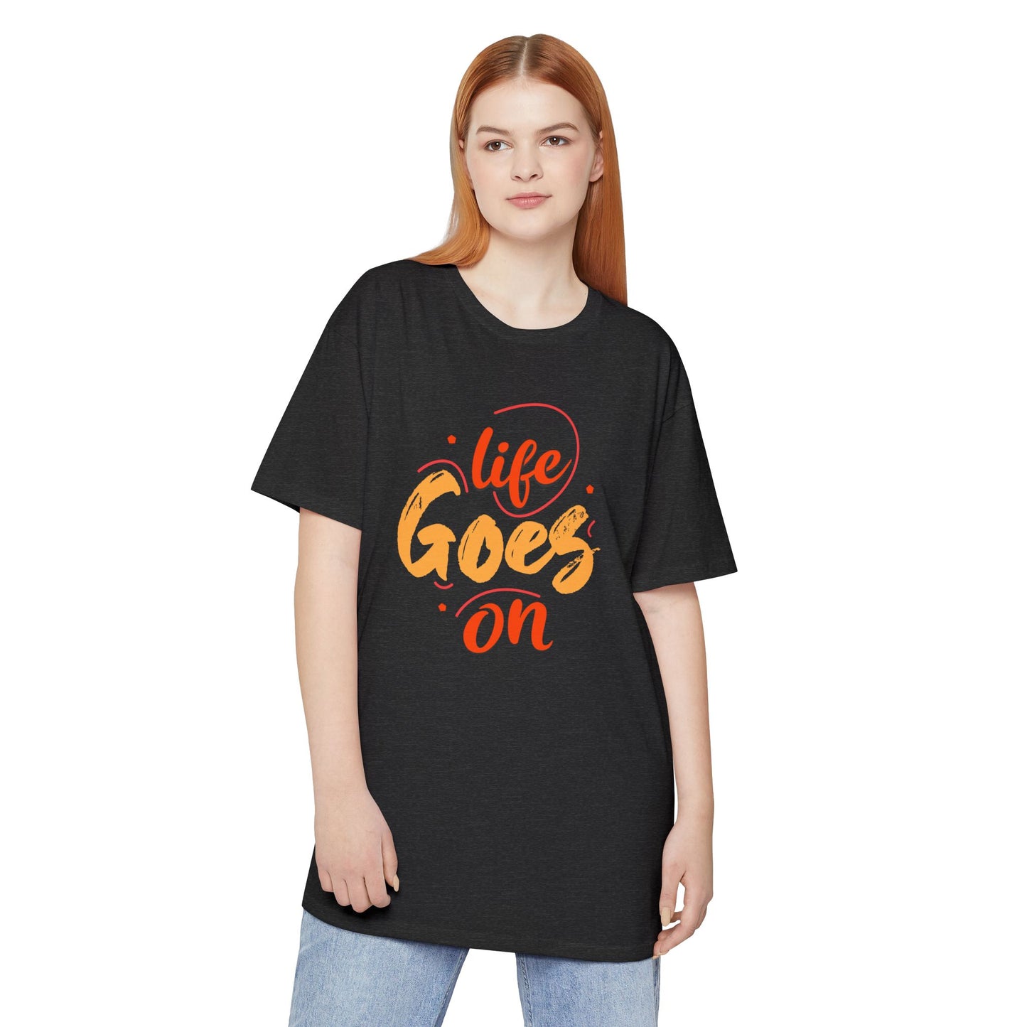 Inspirational Unisex Urban Tee - 'Life Goes On', Casual Streetwear, Gift for Friends, Motivational Outfit, Comfortable Daily Wear