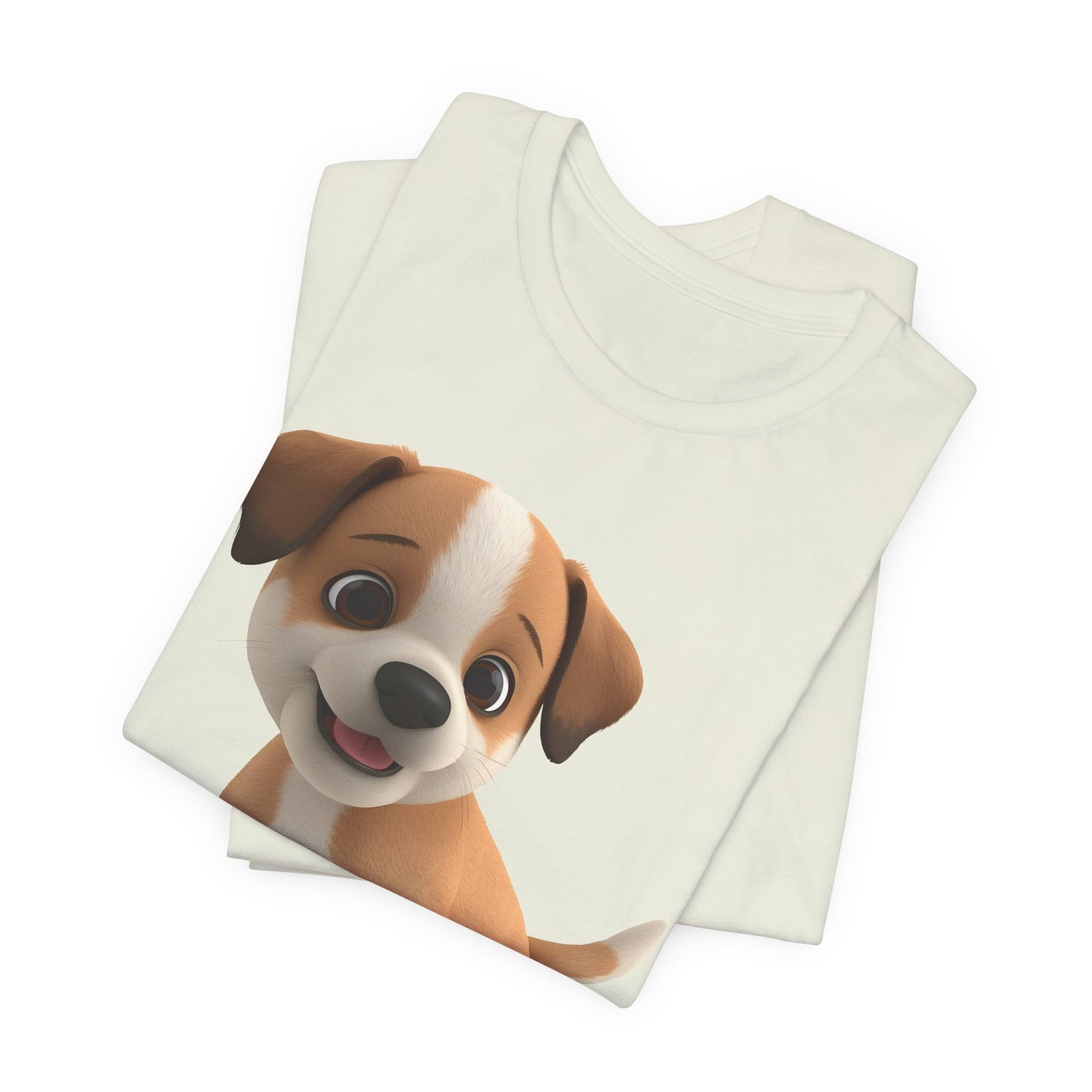 Cute Dog 3D Graphic Tee, Fun Animal Shirt, Dog Lover Gift, Playful Fashion Statement