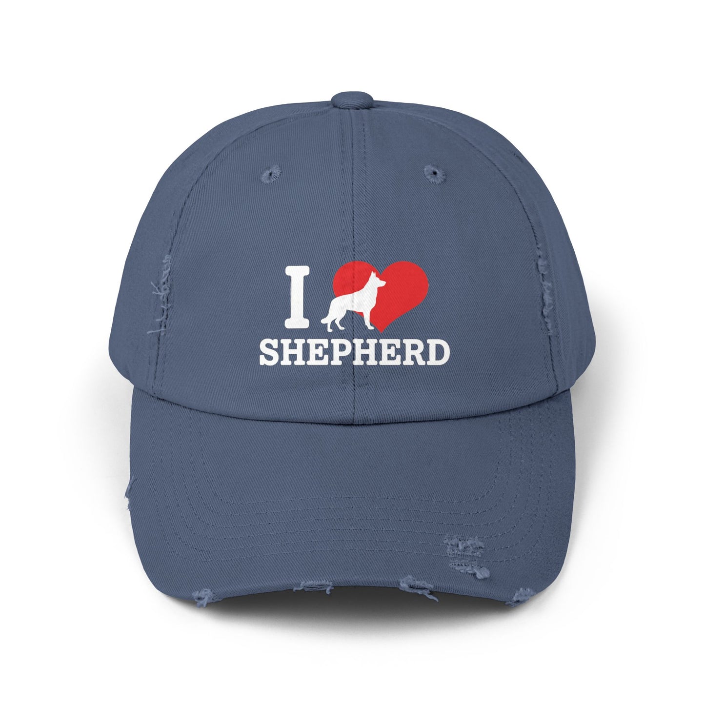 I Love German Shepherd Distressed Cap - Dog Lovers Gift