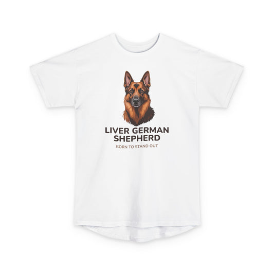 Liver German Shepherd Urban Tee - Born to Stand Out, Animal Lover Tee, Pet Owner Gift, Unique Dog T-Shirt, Casual Everyday Wear, Gift for Dog Lovers