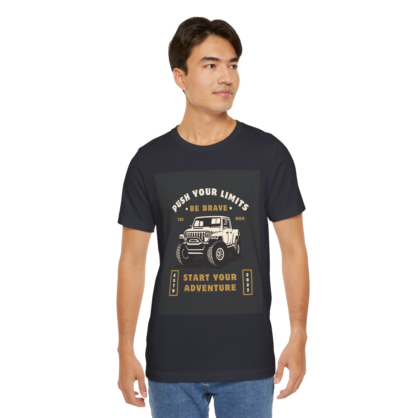 Push Your Limits Adventure-Inspiring Unisex Jersey Tee, Outdoor Shirt, Motivational T-Shirt, Gift for Adventurers, Hiking Apparel, Travel Tee