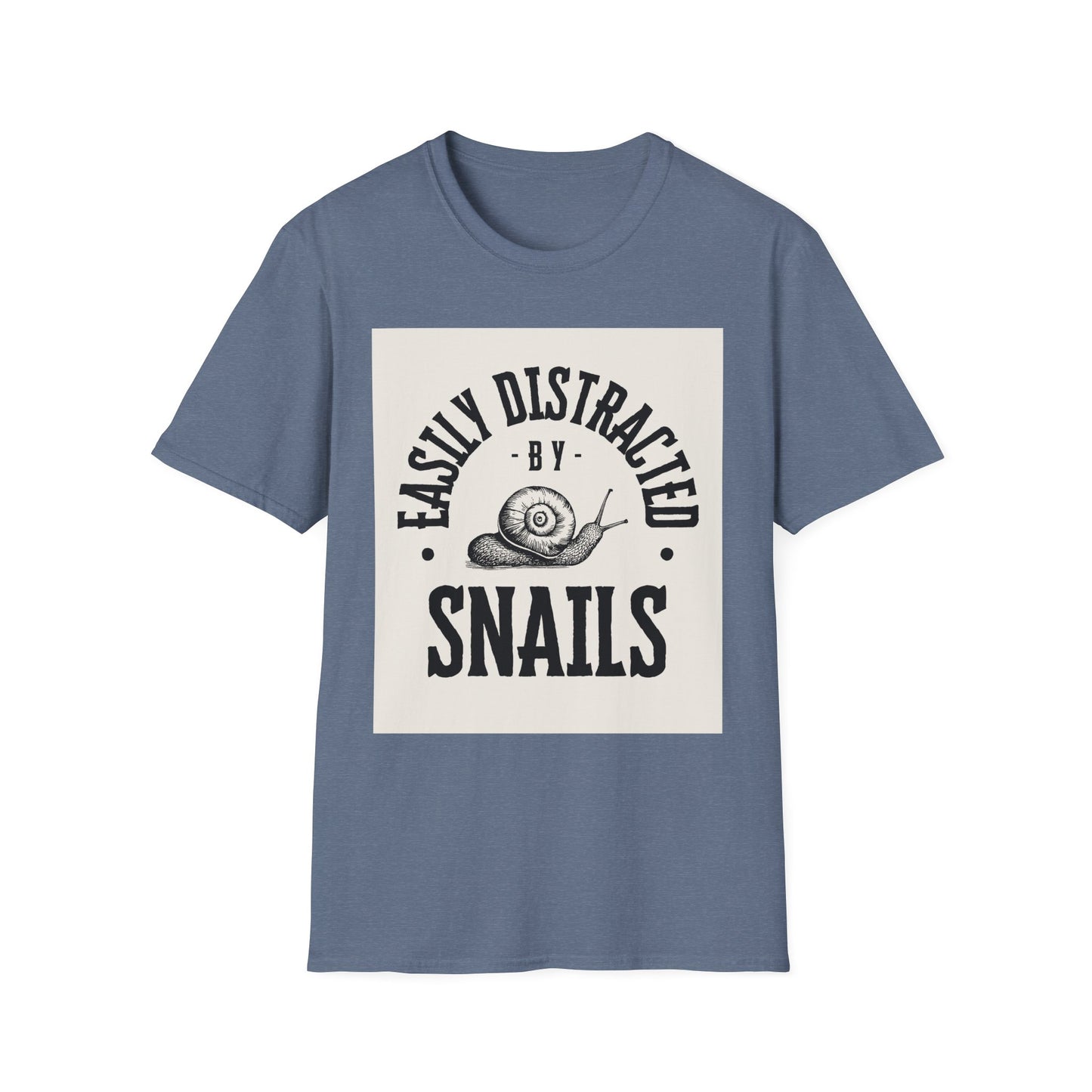 Easily Distracted by Snails Vintage T-Shirt, Funny Snail Tee, Gift for Nature Lovers, Humorous Graphic Shirt, Cute Casual Wear