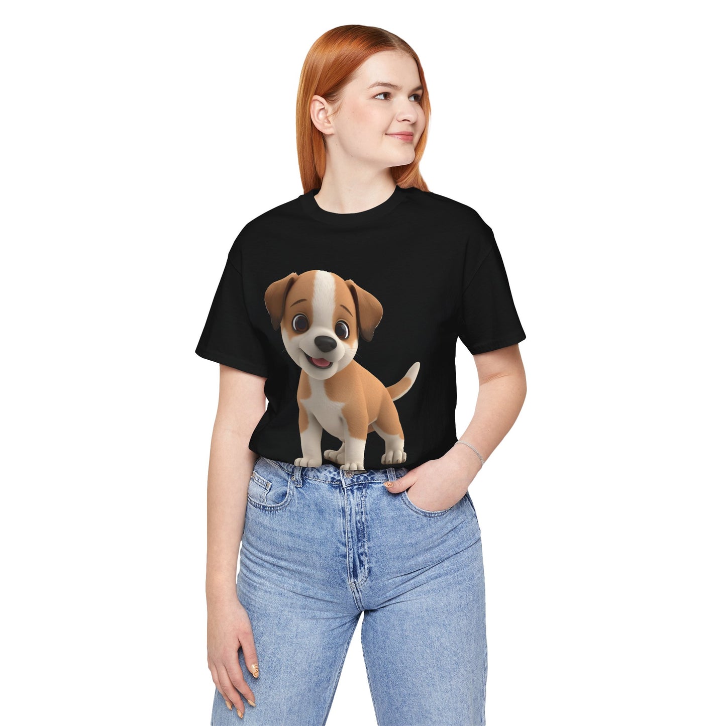 Cute Dog 3D Graphic Tee, Fun Animal Shirt, Dog Lover Gift, Playful Fashion Statement