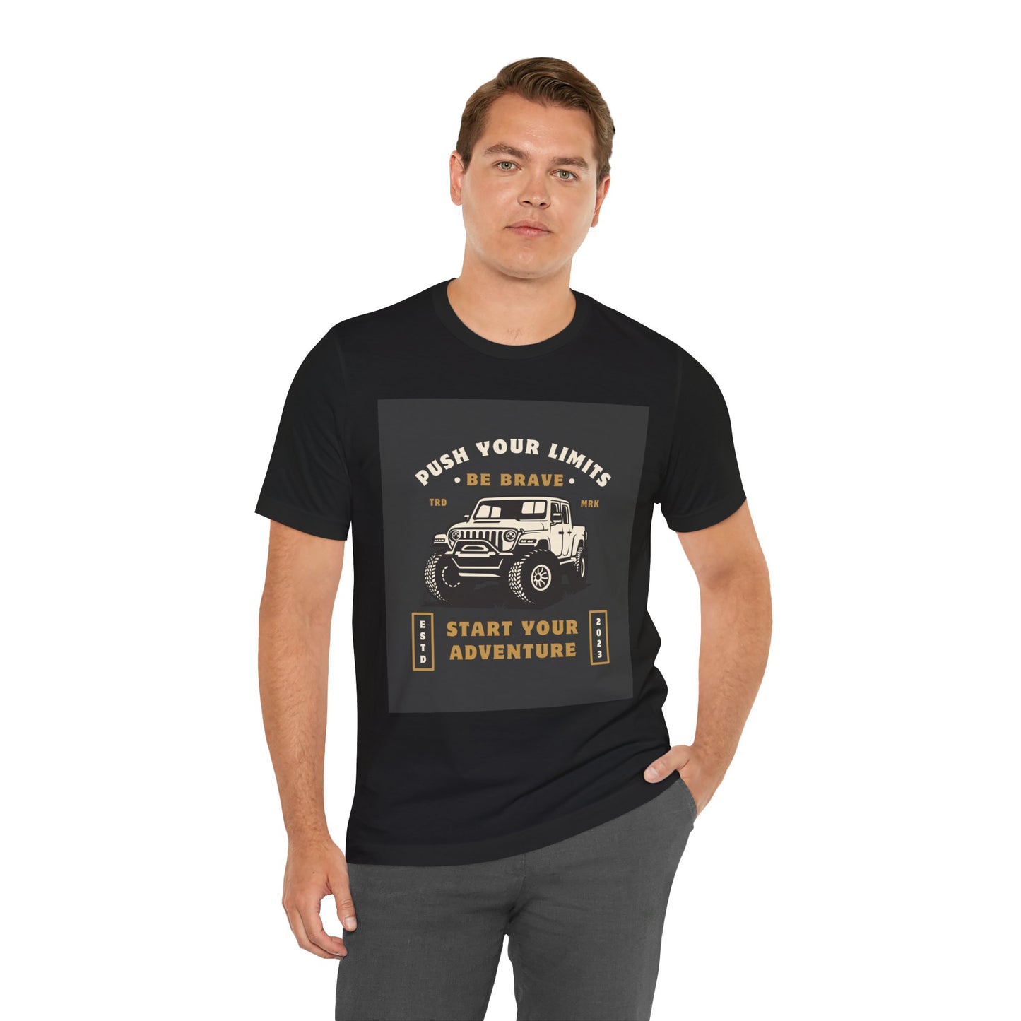 Push Your Limits Adventure-Inspiring Unisex Jersey Tee, Outdoor Shirt, Motivational T-Shirt, Gift for Adventurers, Hiking Apparel, Travel Tee